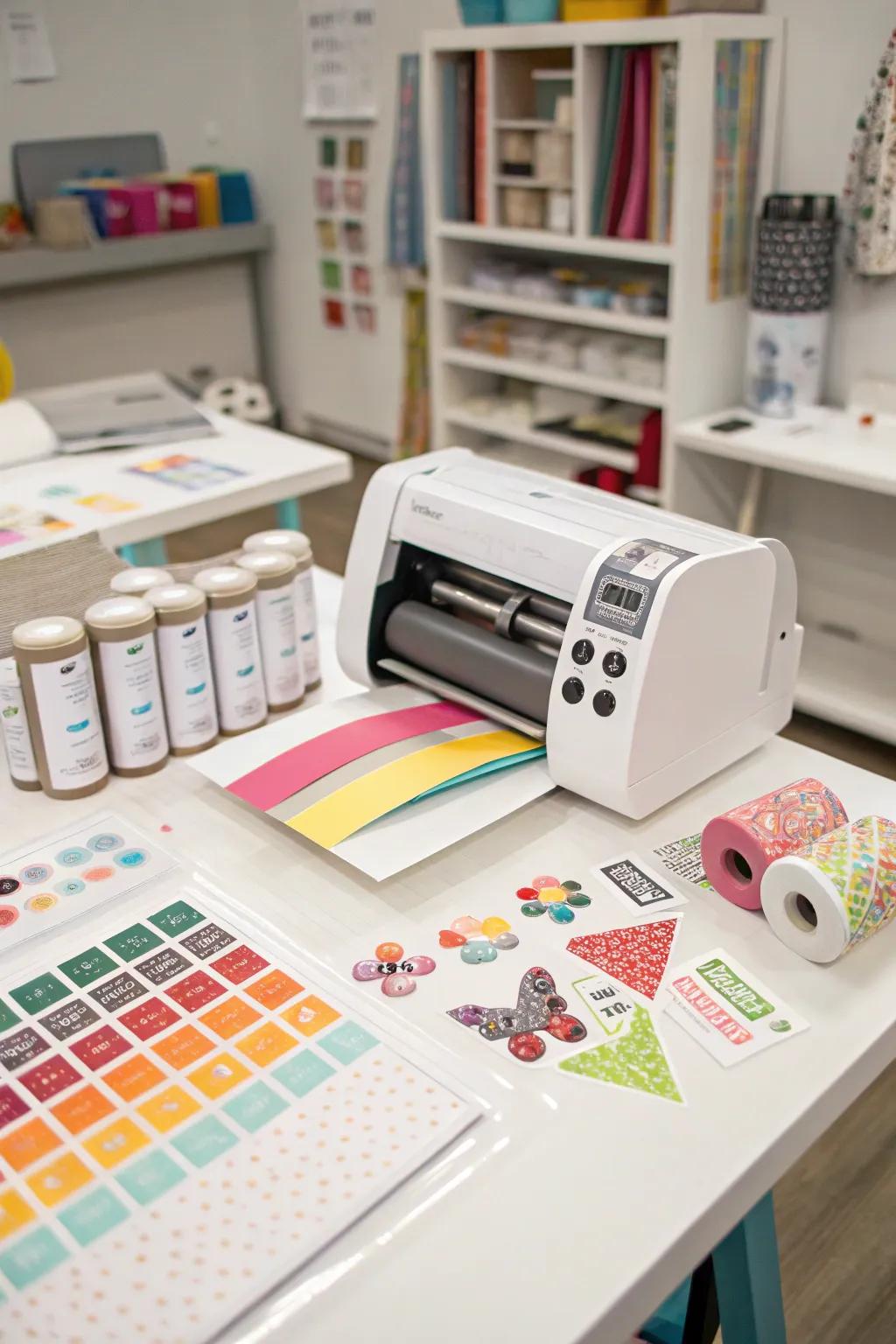 A sticker machine unlocks endless creative possibilities for personalizing items.