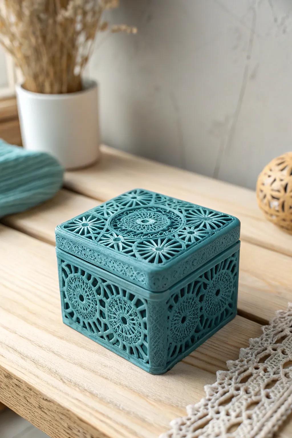 Discover the beauty of craftsmanship with this stunning 3D printed keepsake box, perfect for cherishing mom's treasures.
