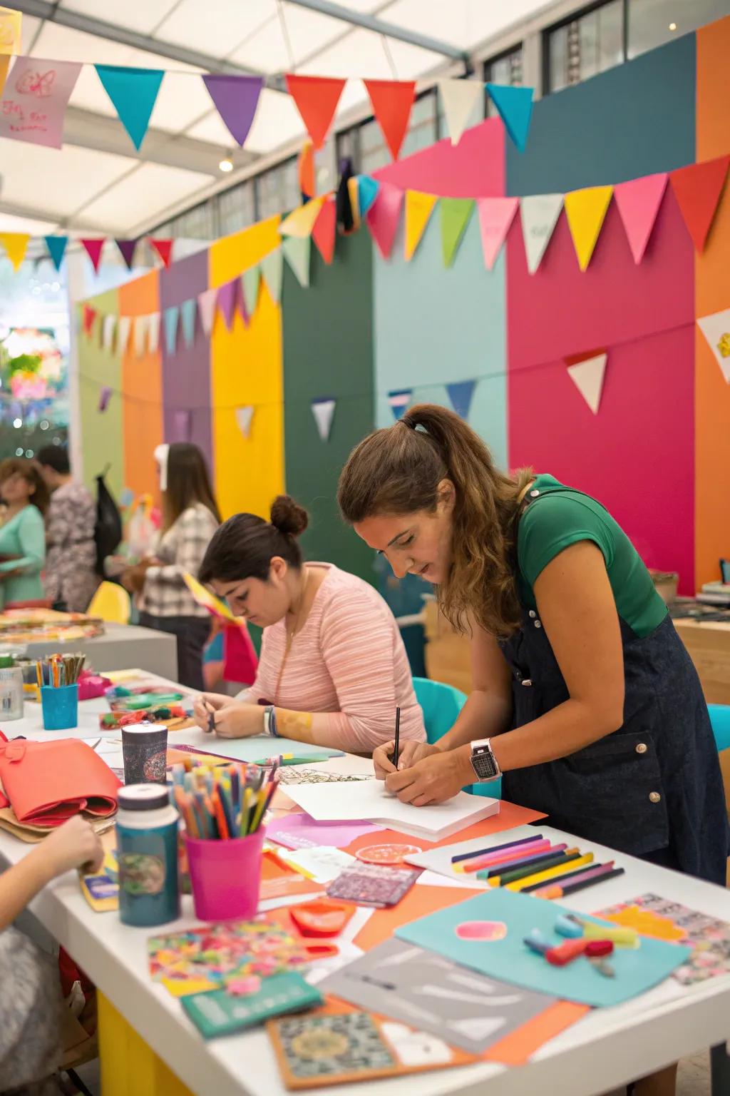 Get creative with a DIY craft station at the party.