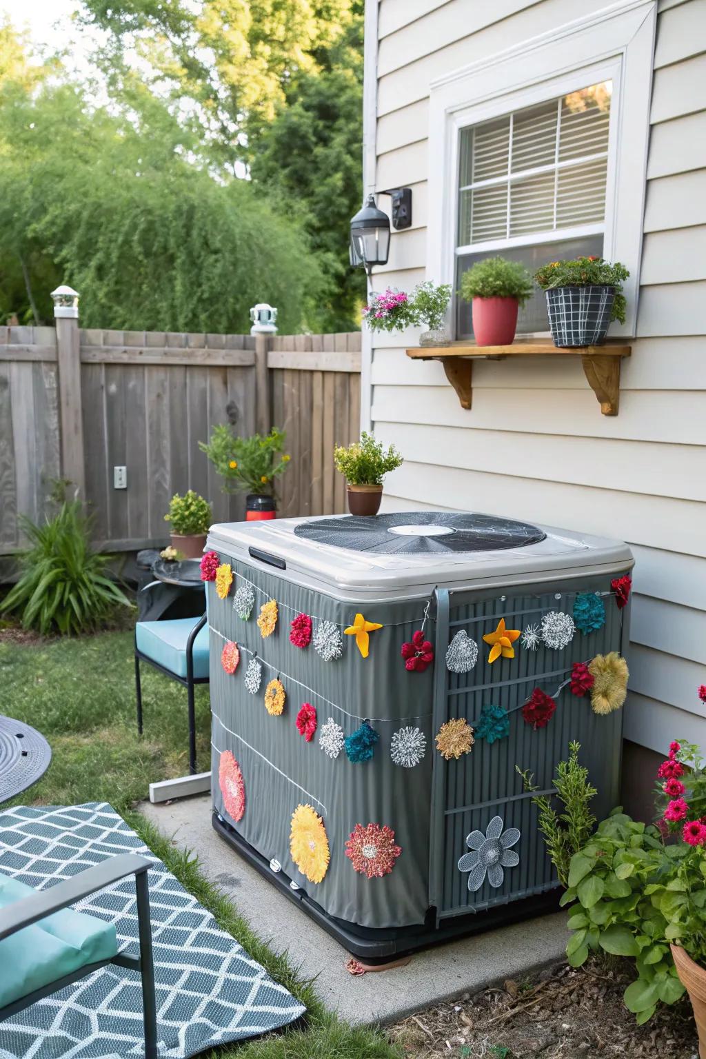 DIY custom covers let you personalize your AC unit's appearance.