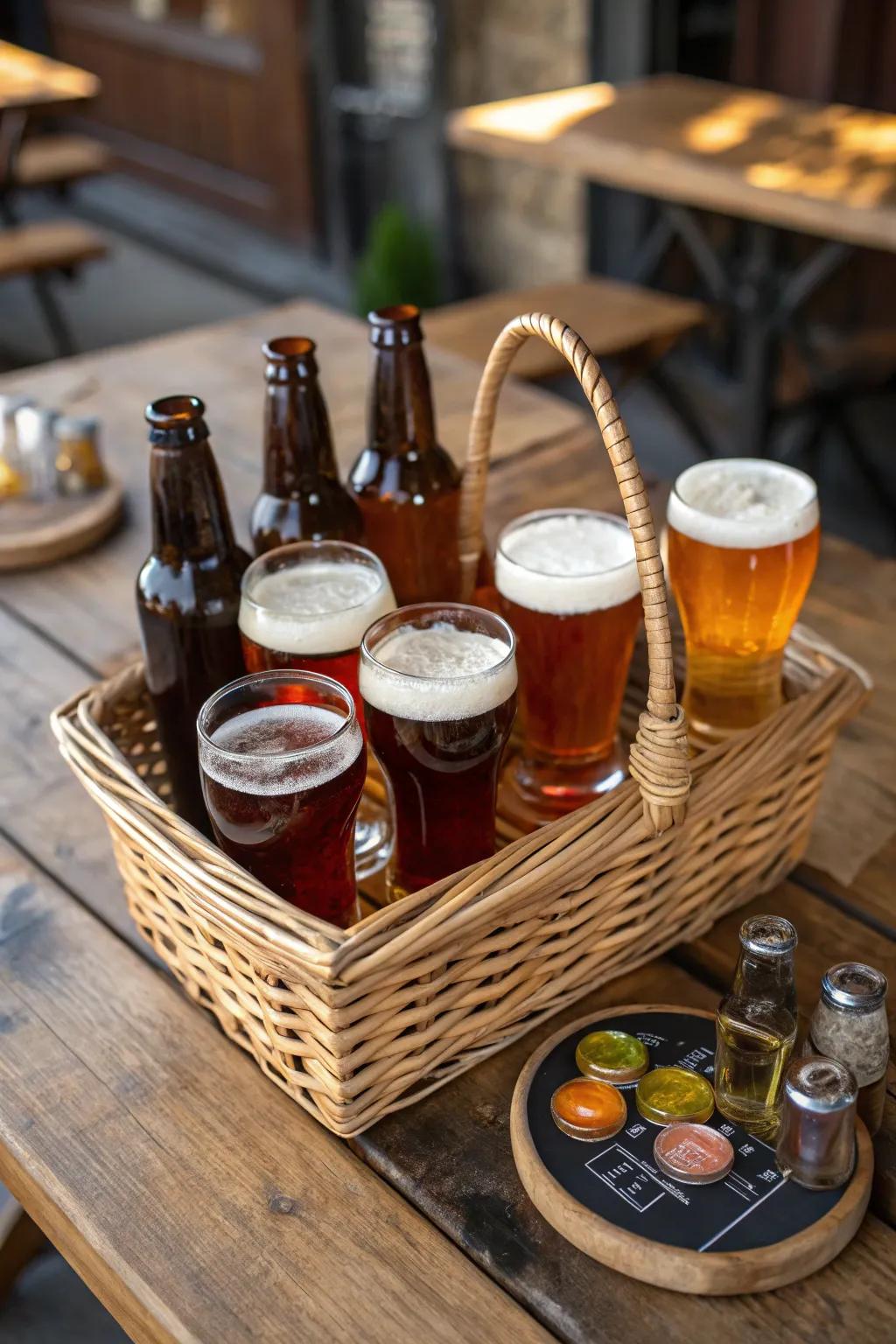 Discover new flavors with this craft beer enthusiast basket.