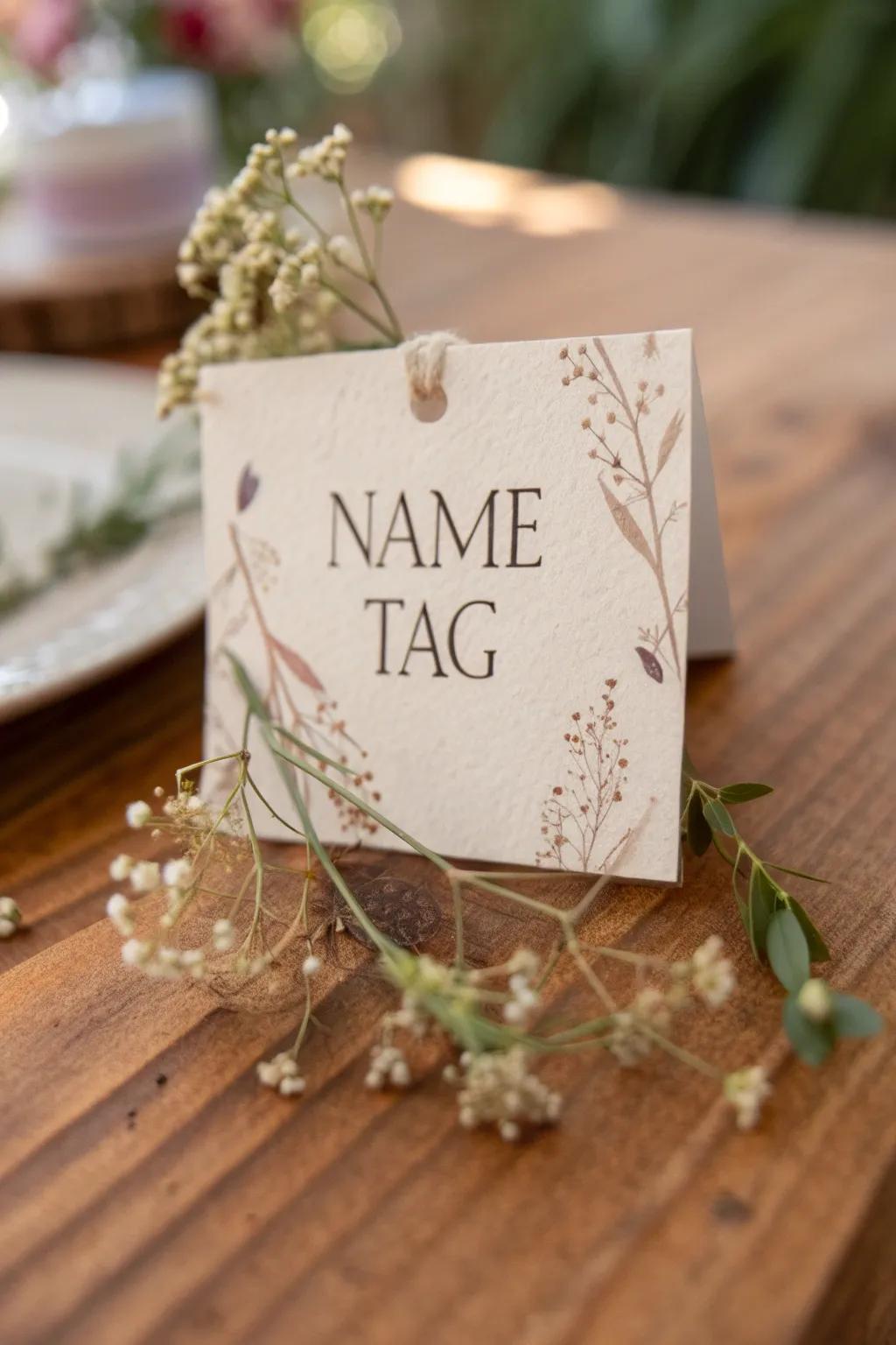 Elevate your back-to-school style with handcrafted name tags that blend simplicity with natural beauty.