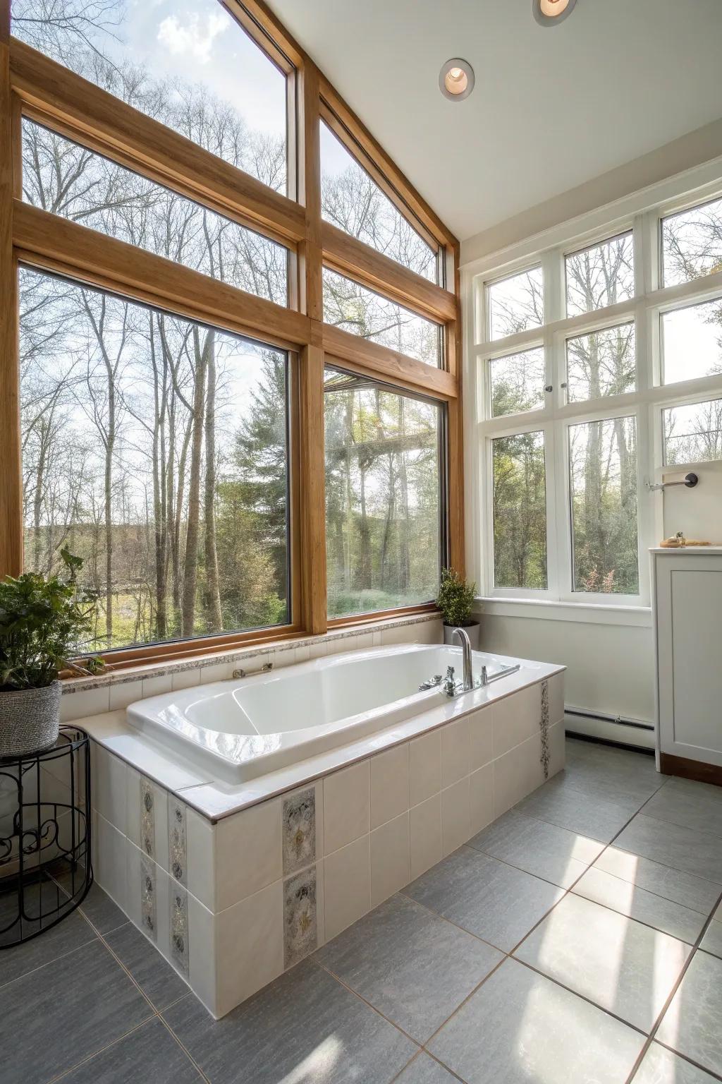 Natural light enhances the spaciousness and brightness of your bathroom.