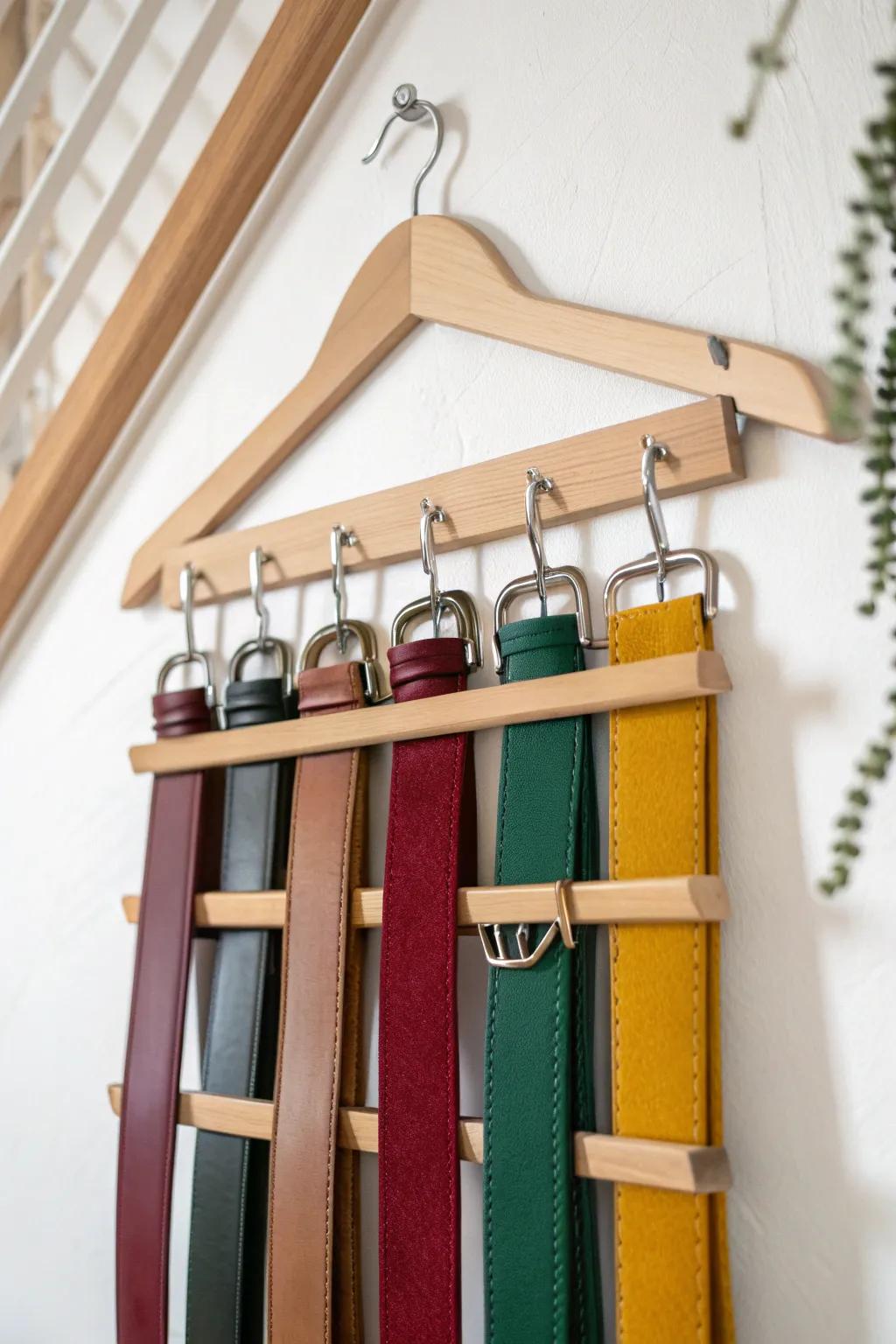 Elevate your storage game with this chic, space-saving belt organizer—where Scandinavian minimalism meets Boho charm.