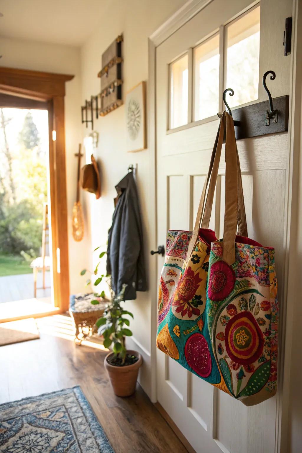 A stylish custom tote bag that adds flair to everyday errands.