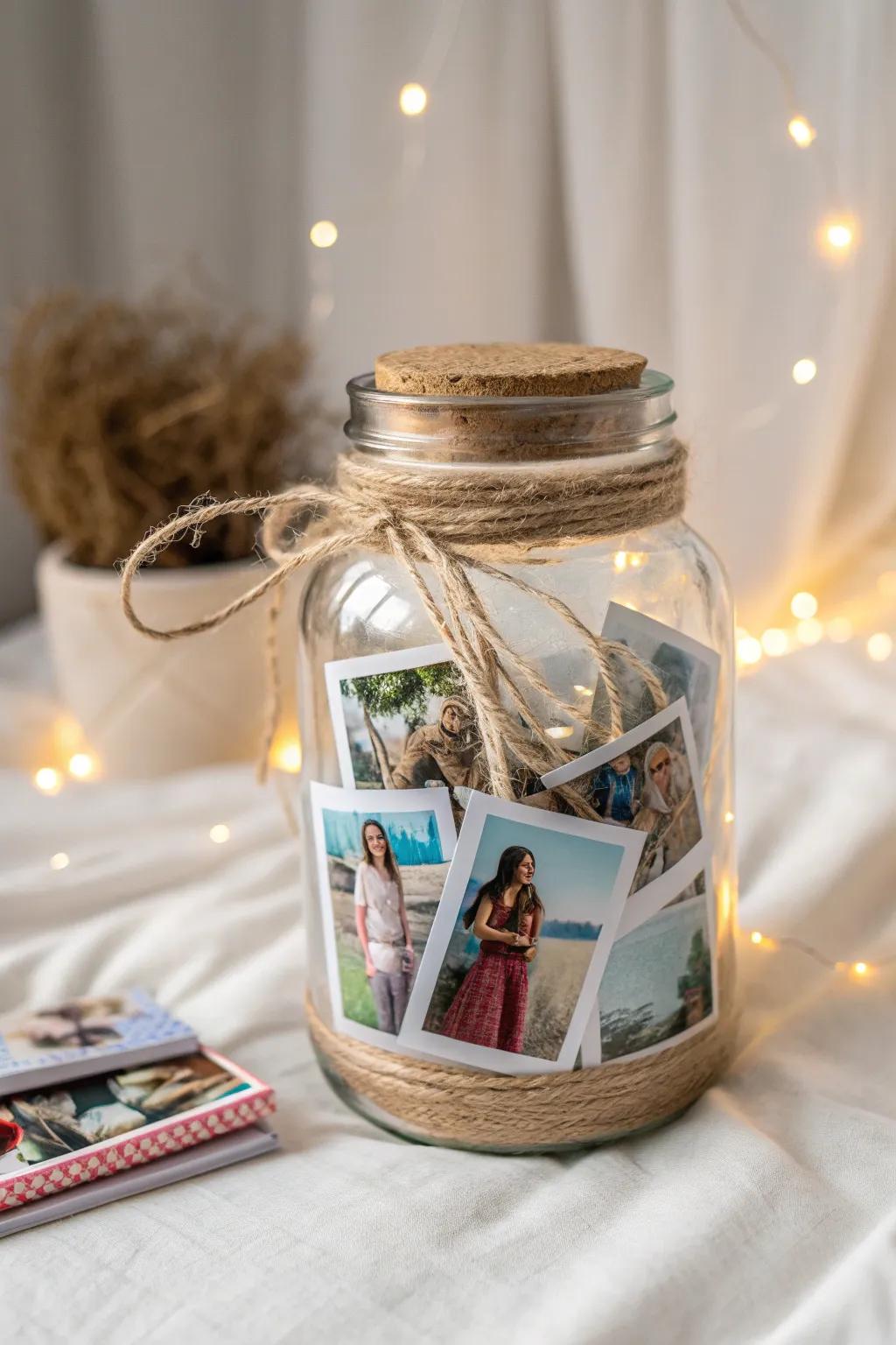 Capture cherished memories in a jar, a perfect blend of simplicity and vibrant joy.