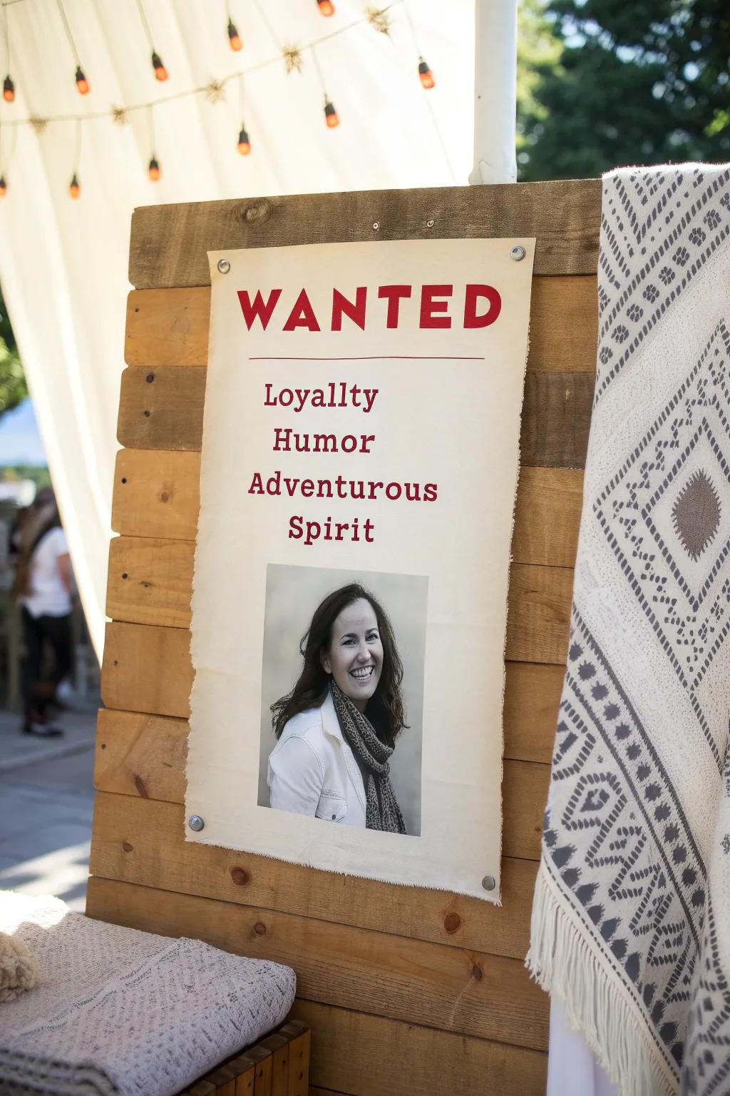 Celebrate your best friend with a cheeky 'Wanted' poster that showcases her irreplaceable qualities!