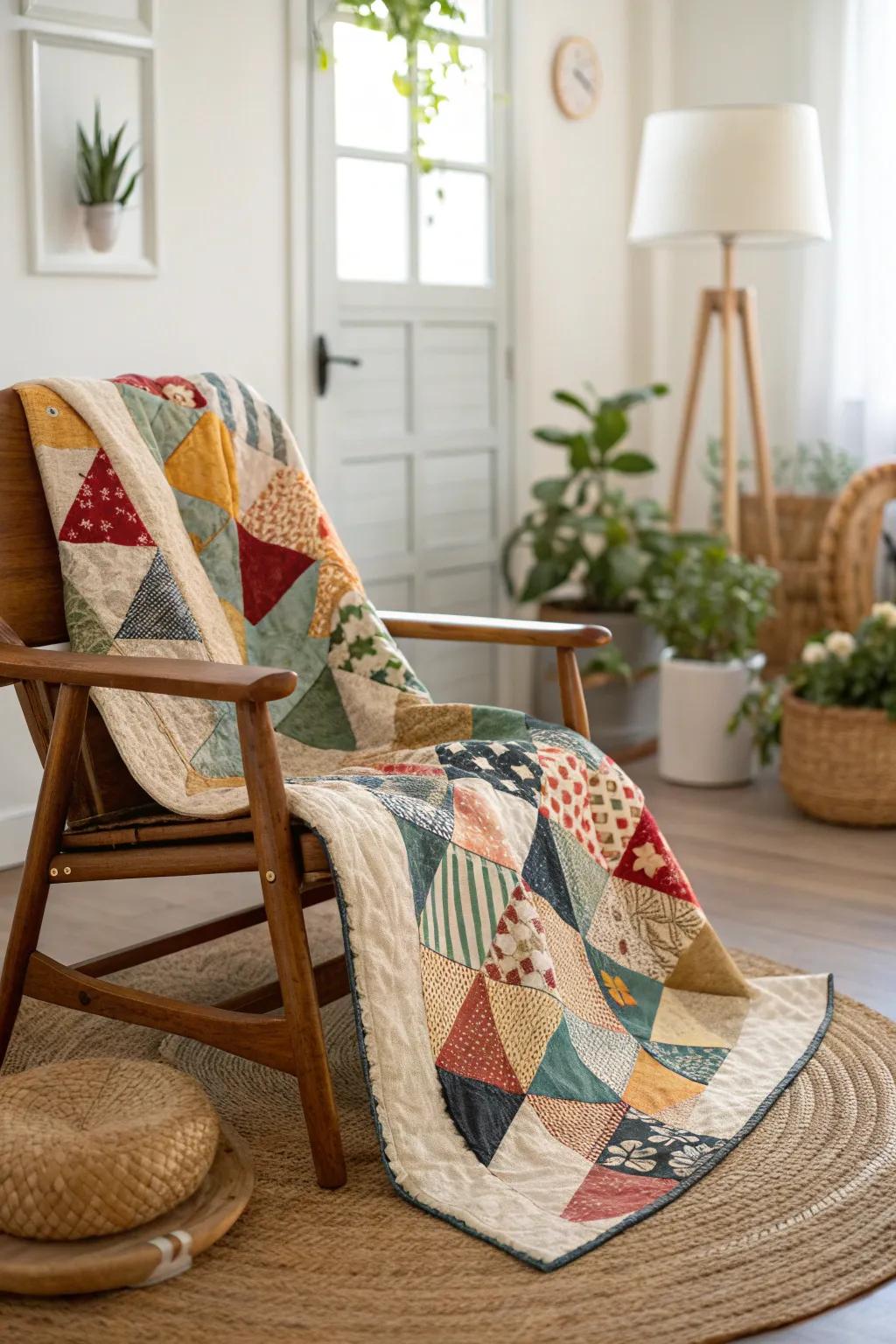 Wrap your mom in the warmth of cherished memories with a homemade quilt.