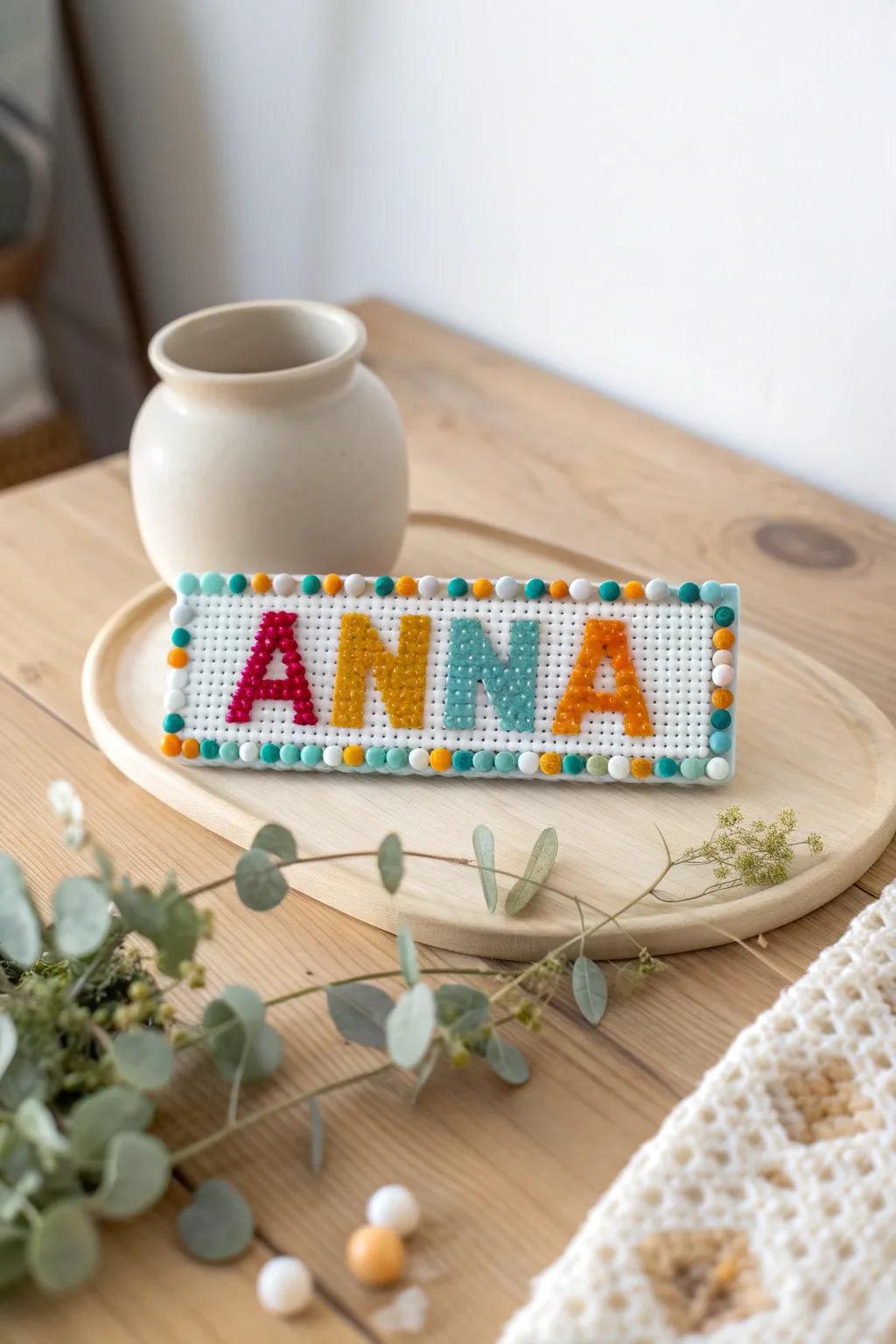 Welcome your guests with a personalized touch of colorful elegance.