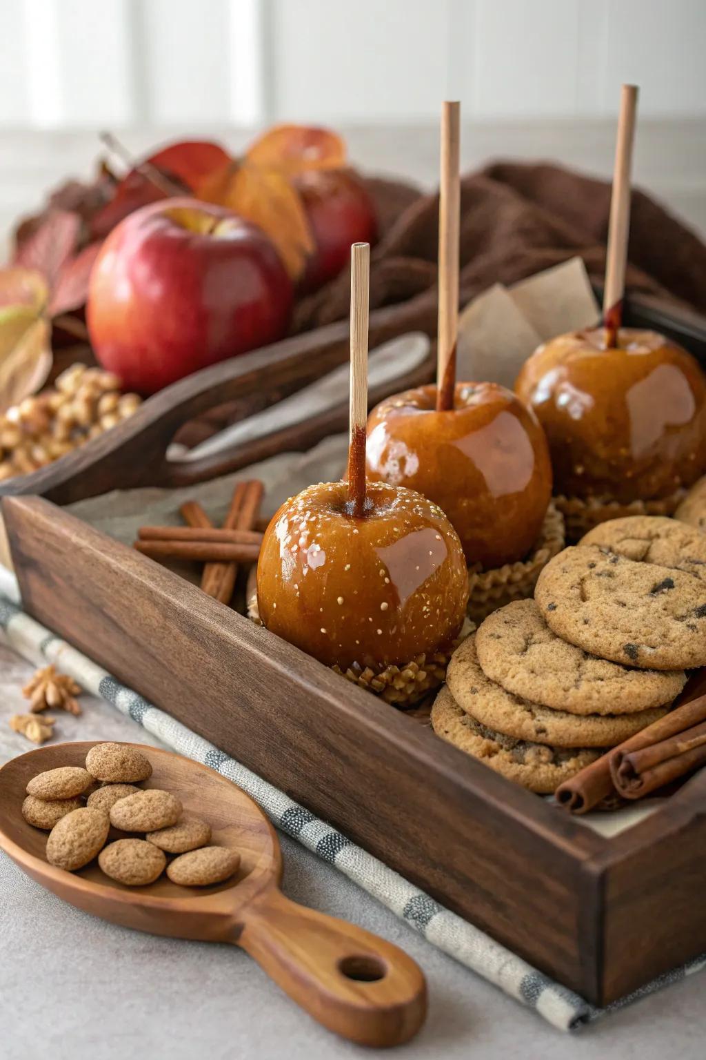 Delicious autumn-themed treats are a sweet surprise in a boo basket.