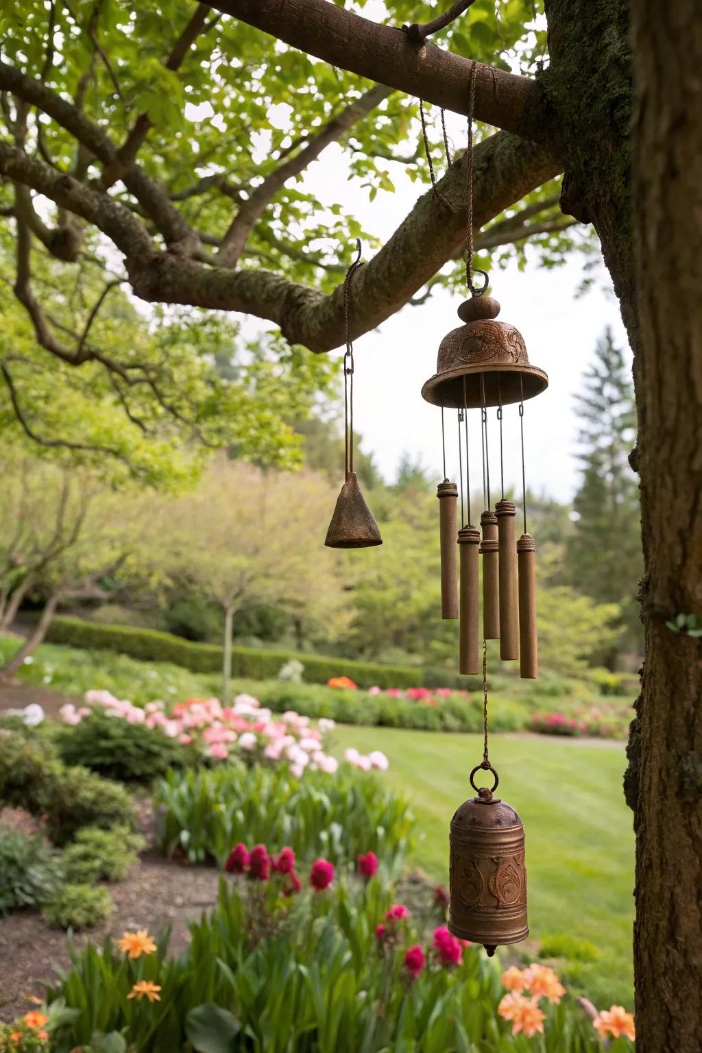 Add a musical touch to your outdoor sanctuary.