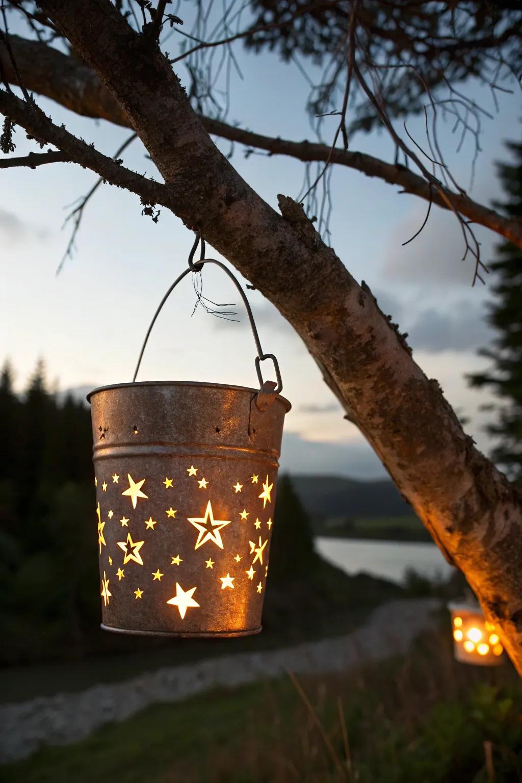 Illuminate your campsite with handcrafted starry elegance.