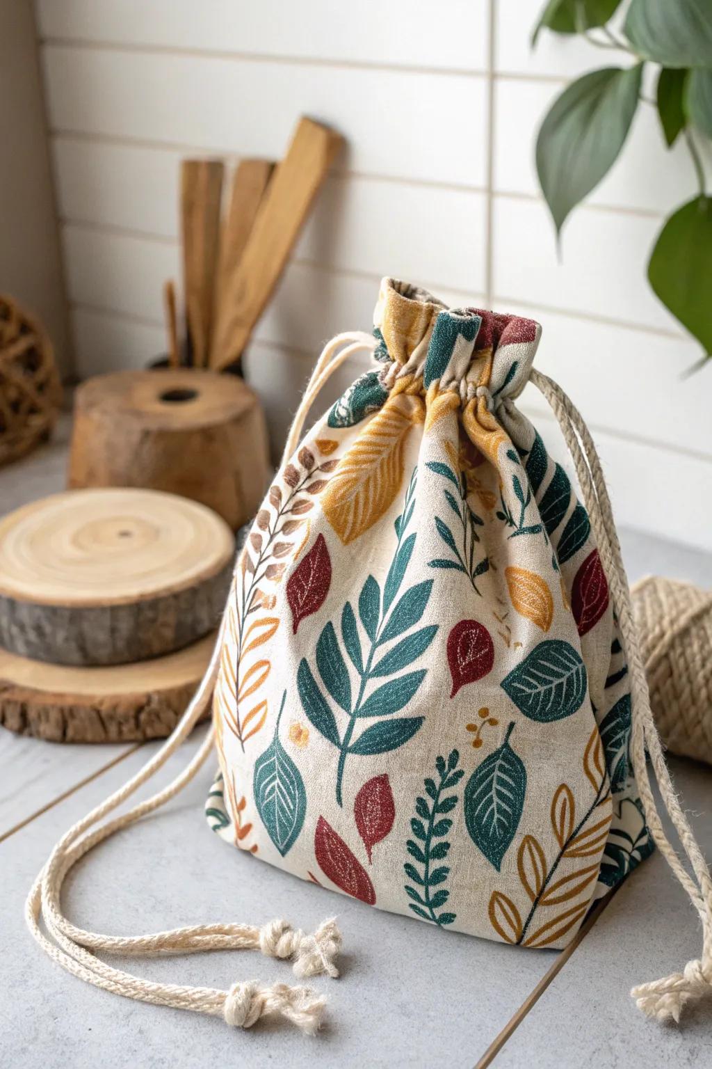 From Burp Cloths to Beautiful: Discover the Art of Upcycled Drawstring Bags!