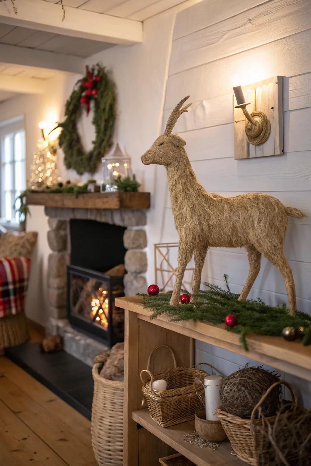 A miniature version of the Gävle Goat brings Swedish tradition into your home.