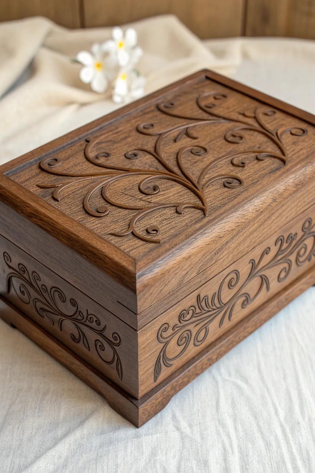 Elevate elegance with intricately engraved jewelry boxes.
