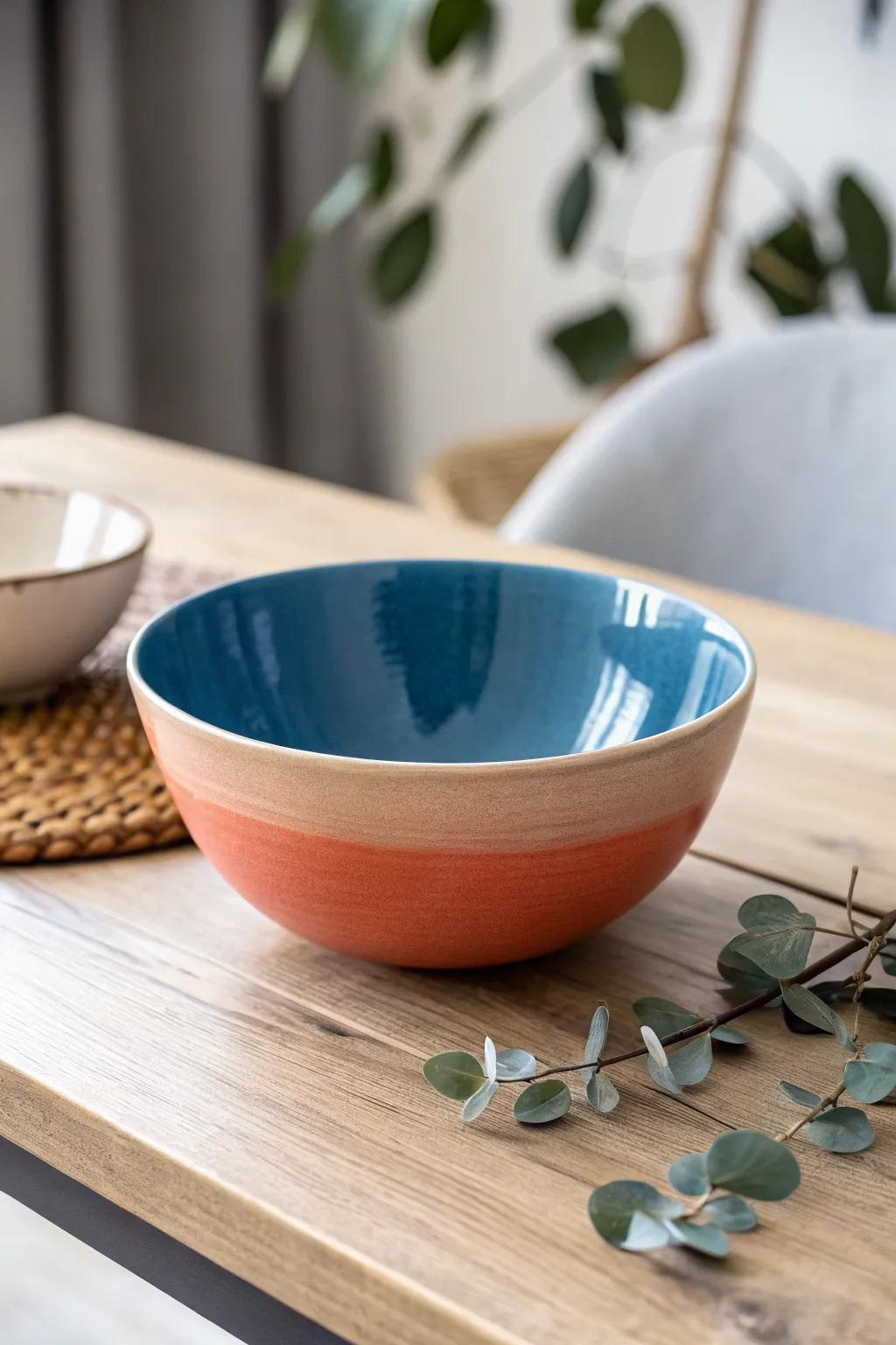 Experience the magic at your table: A bowl that dances with color as it meets warmth. #TransformativeTableware