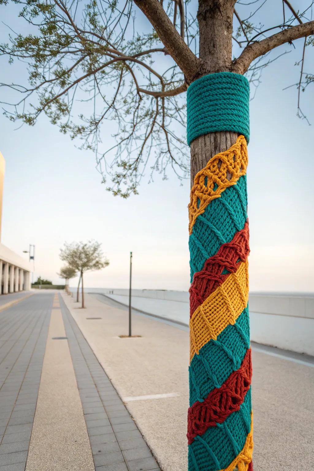 Transform your neighborhood with a burst of color—embrace the charm of yarn bombing!