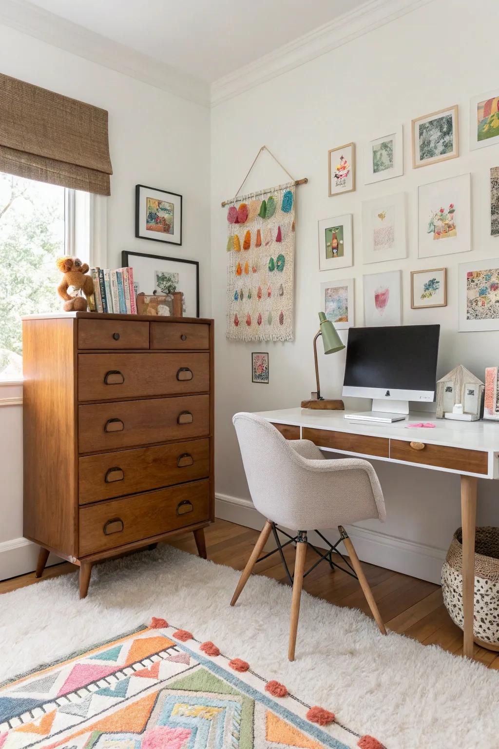 Heirloom furniture adds charm and history to a child's room.