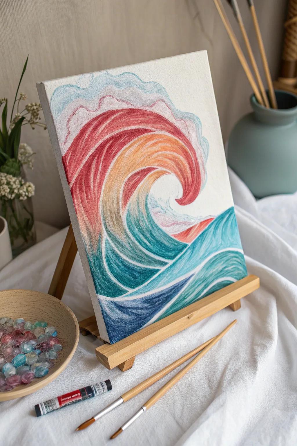 Dive into the elegance of abstract waves - a modern touch for your decor.