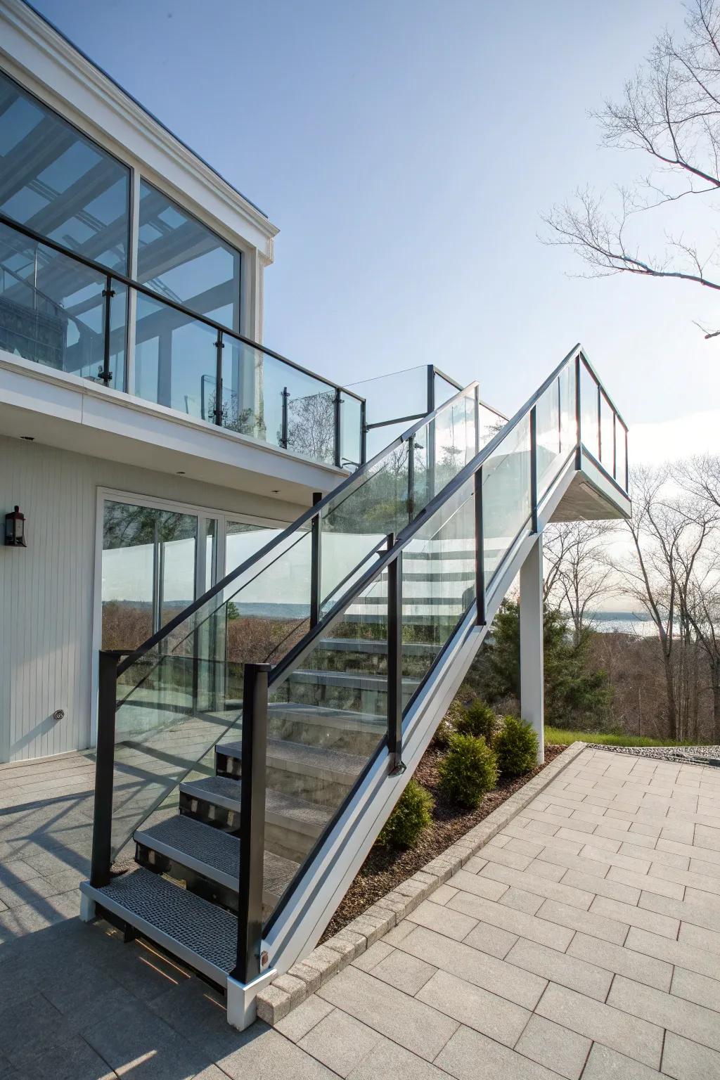 Glass railings keep views open and add sophistication.