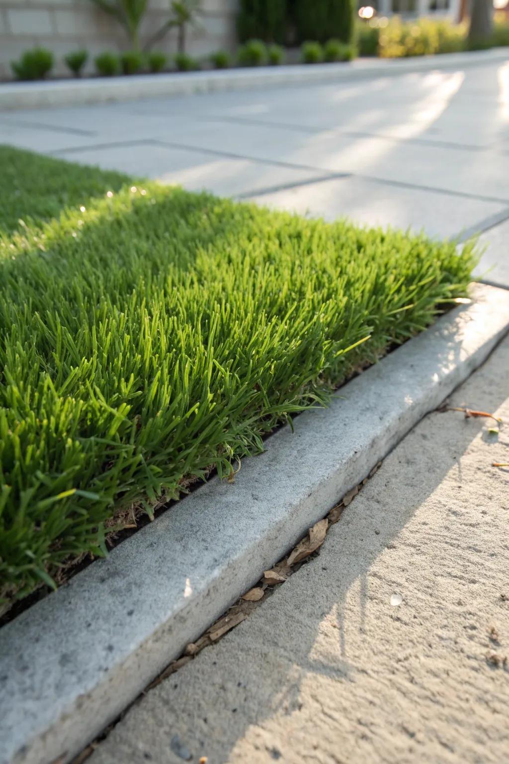 A flawless green oasis: Transform your space with expertly laid artificial turf.