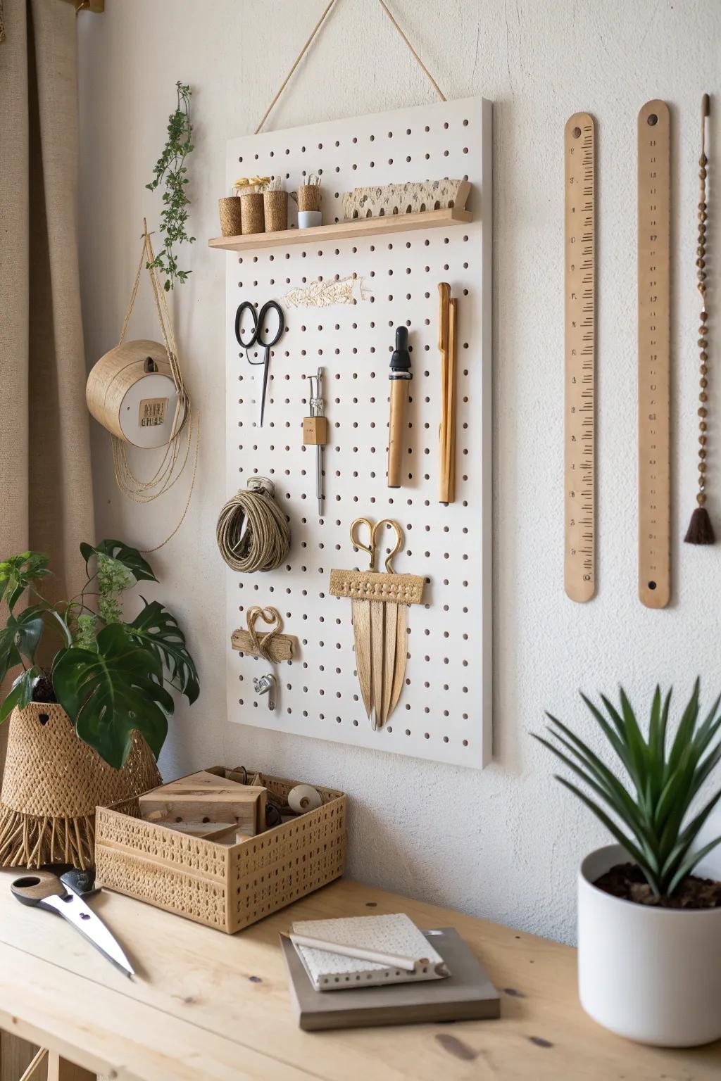 Transform your craft tools into a stunning display of artistry and functionality. #CraftNook #MinimalistDesign