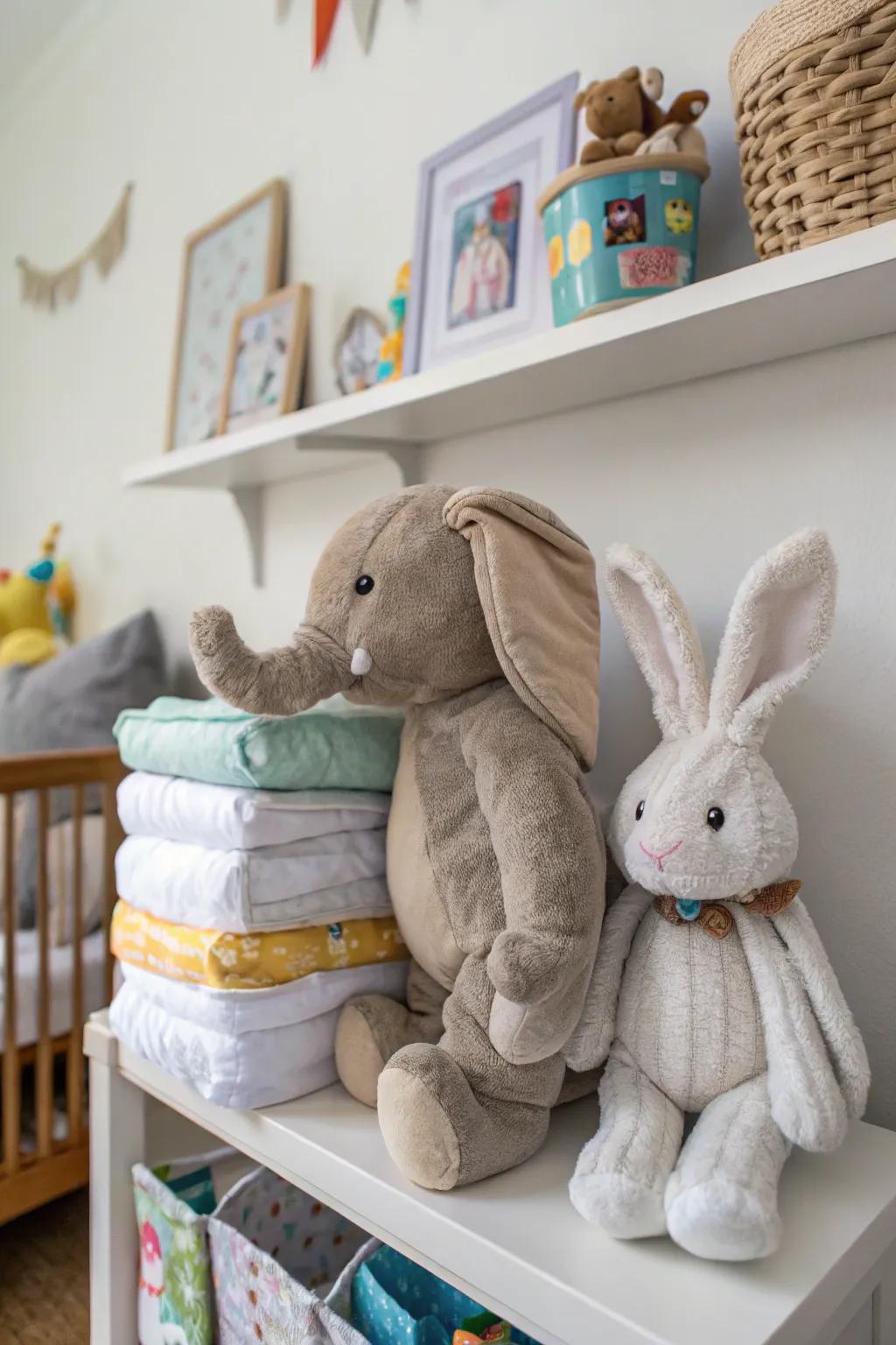 Adorable diaper animals ready to join the party.