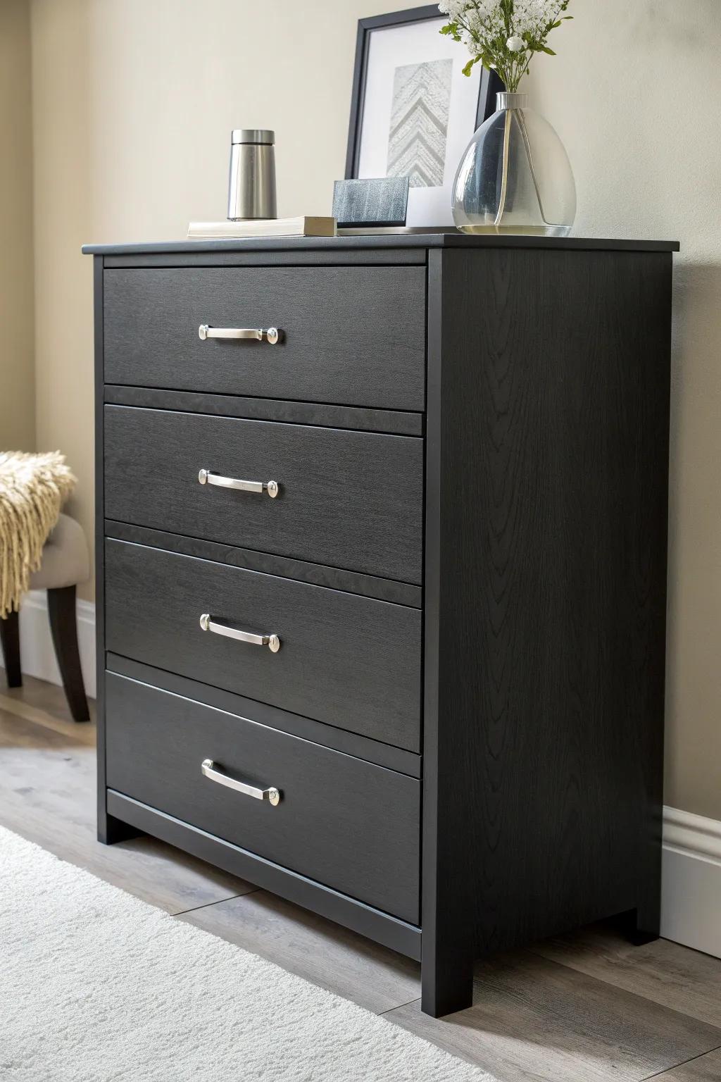 Elevate your space with chic minimalism: a masterpiece in matte black.