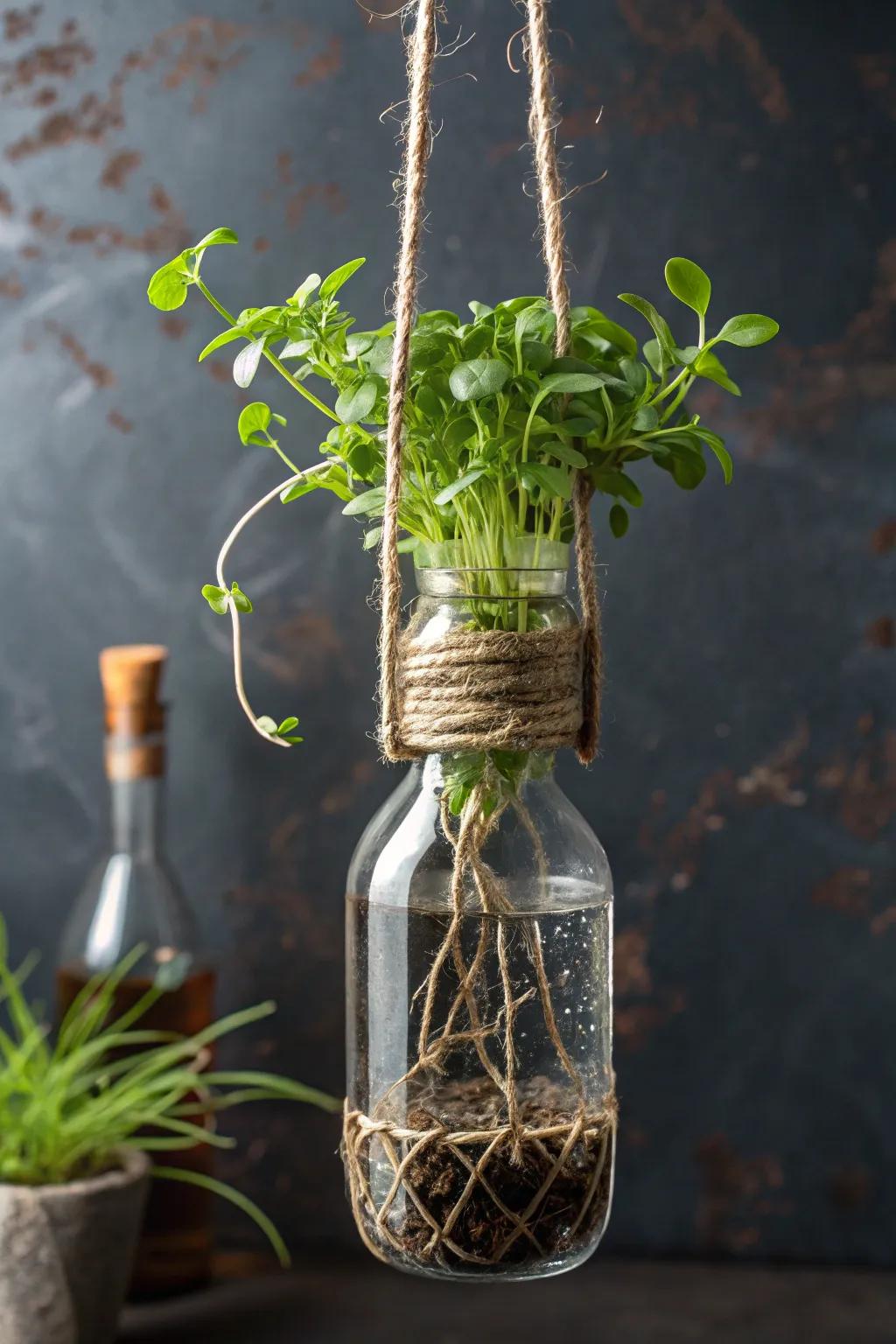 Elevate your space with a touch of green innovation—crafted elegance in a bottle.