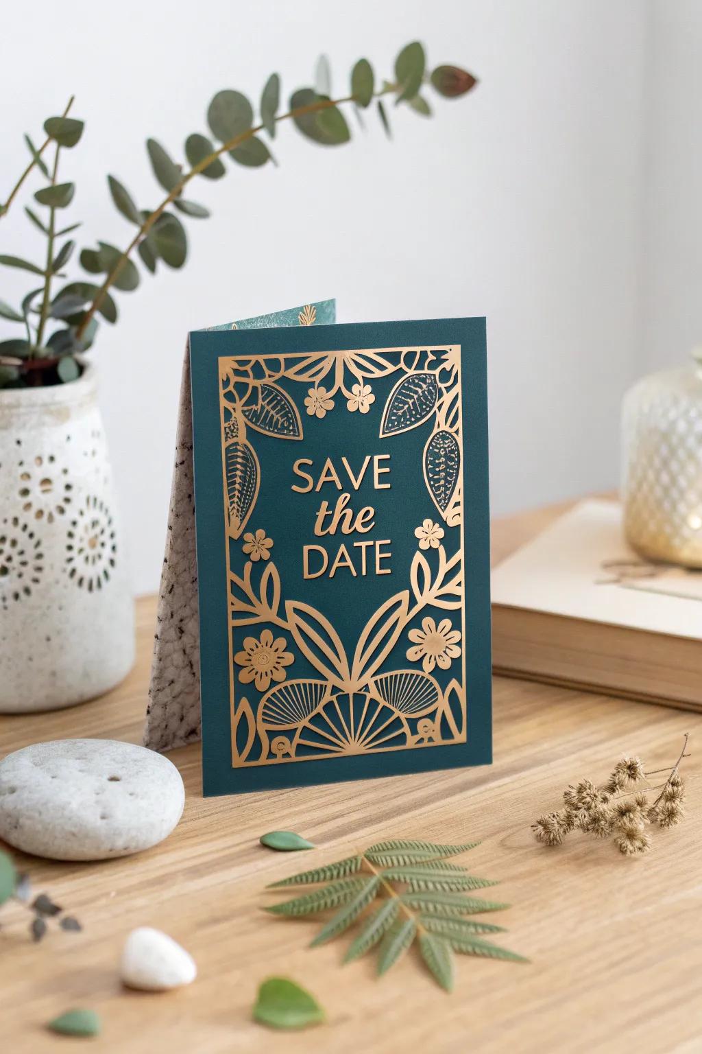 Effortlessly craft stunning 'Save the Date' cards with SVG/PNG files and a touch of boho elegance.