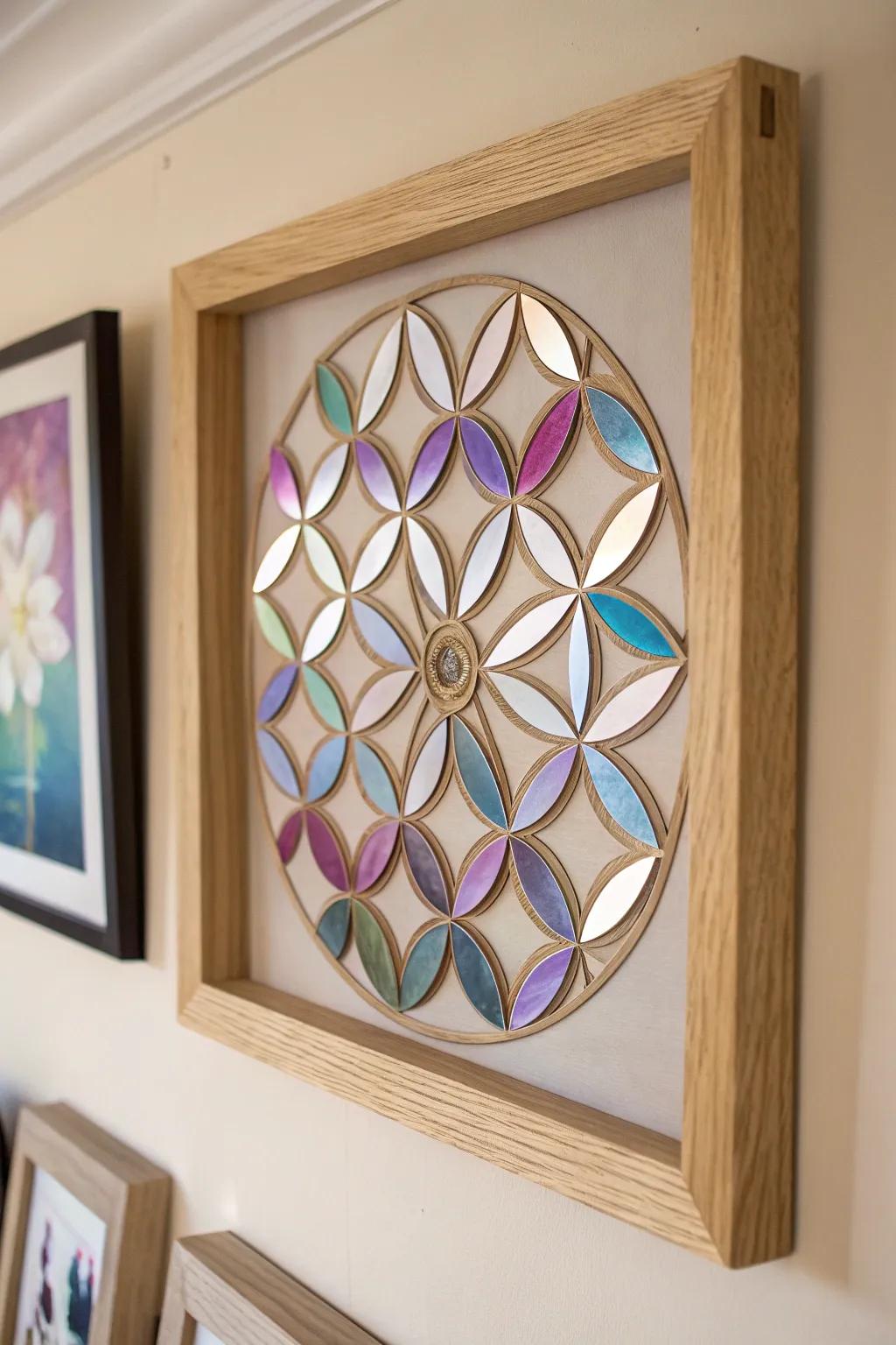 Transform your space with a kaleidoscope of colors: DVD art that dances with light.