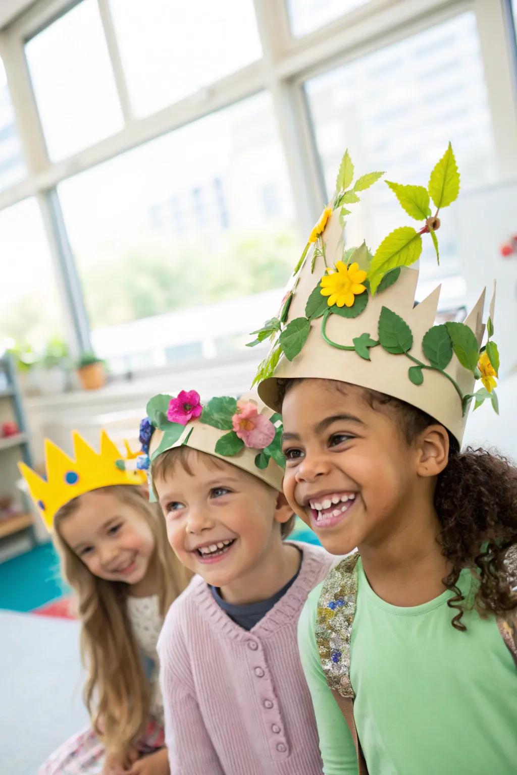 Let your kids feel like royalty with Earth Day crowns.