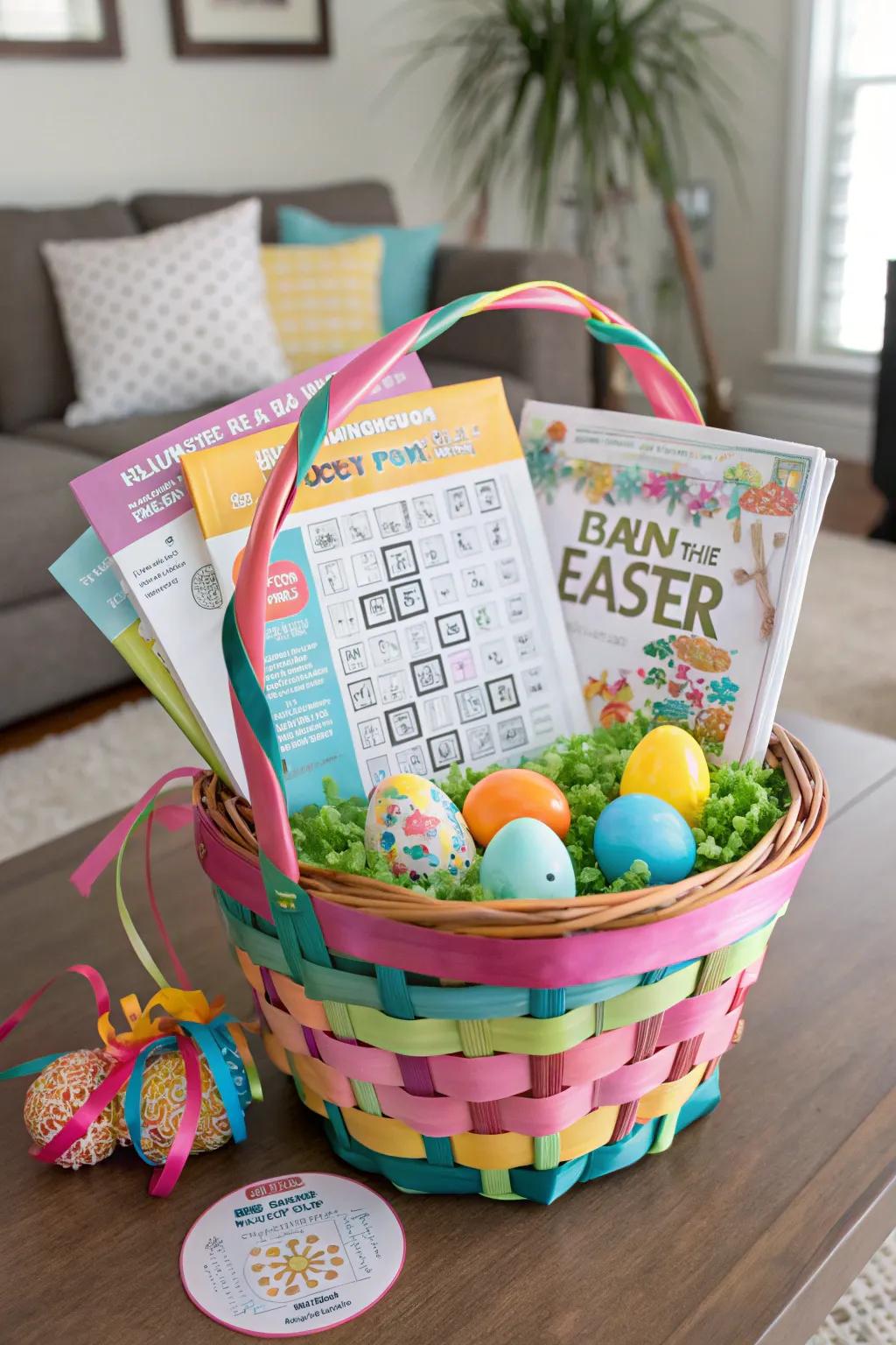 Encourage cognitive development with a puzzle-filled Easter basket.