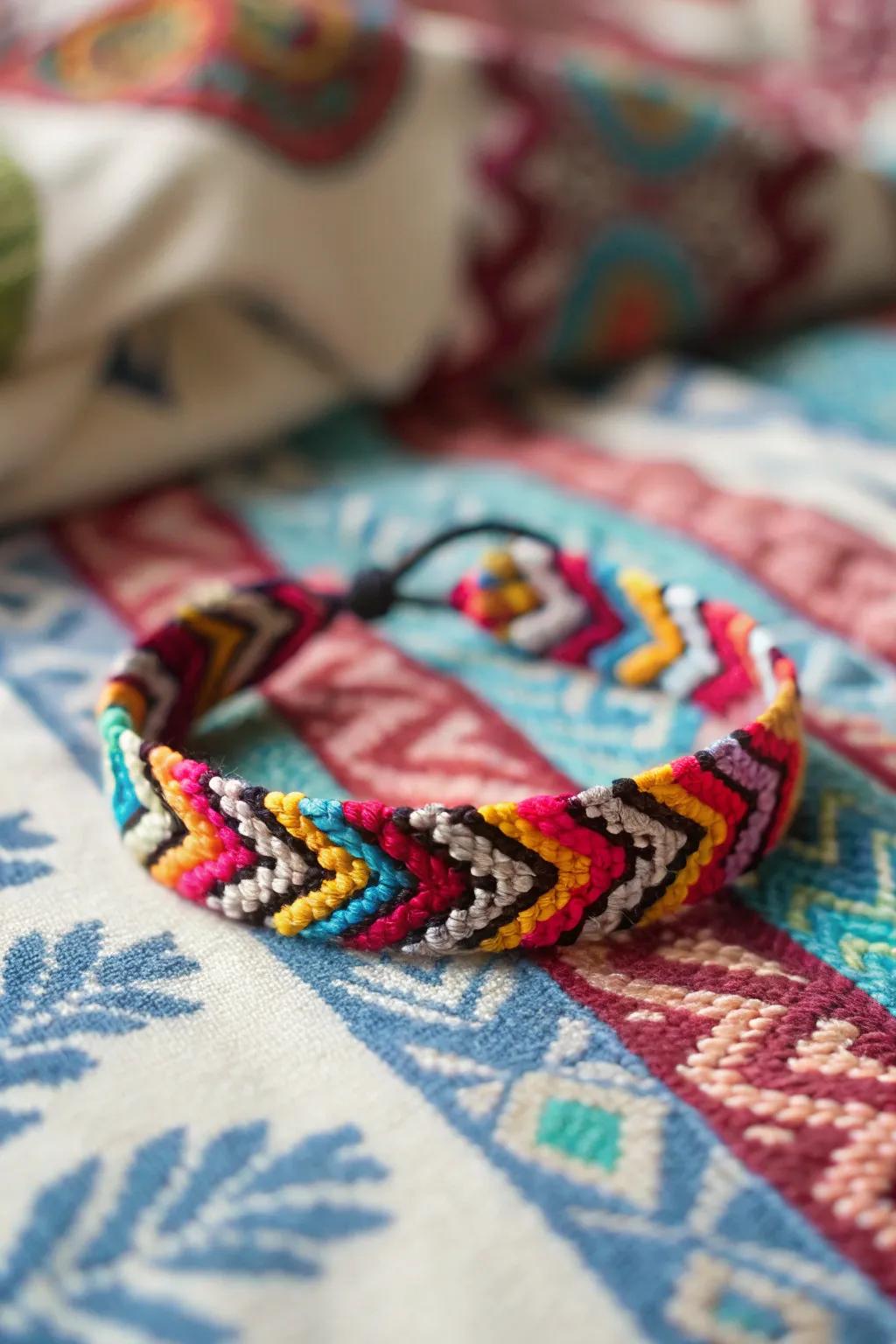 Add a playful touch with a Zig Zag friendship bracelet.