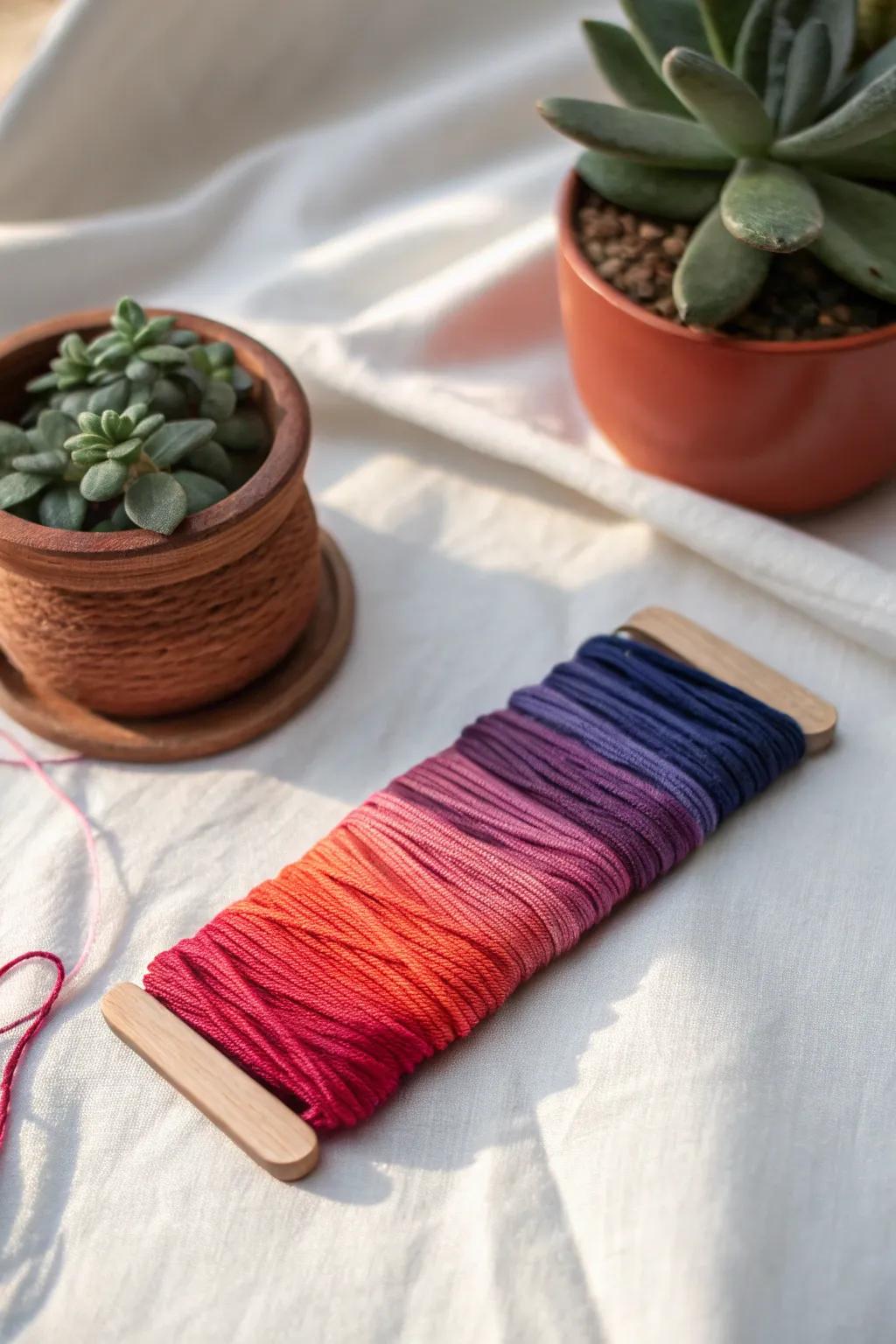 Discover the art of color harmony with embroidery floss: where thread transforms into a painter's palette.