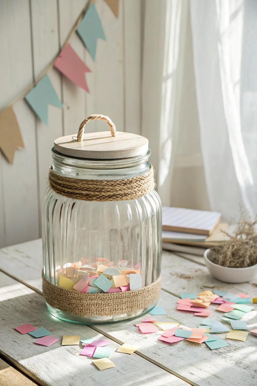Capture cherished moments with a DIY Memory Jar - a beautiful keepsake for your family's heartwarming memories.