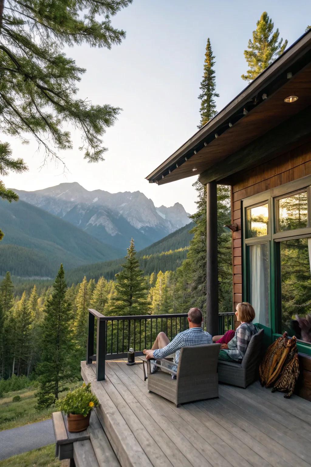 A scenic mountain cabin for a weekend getaway.