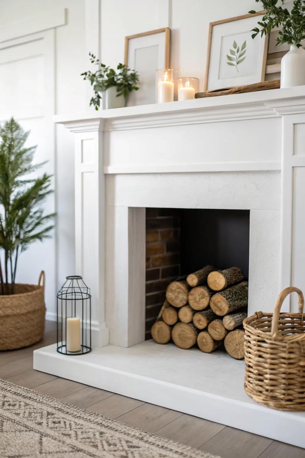 A minimalist approach brings simplicity and focus to this fireplace.