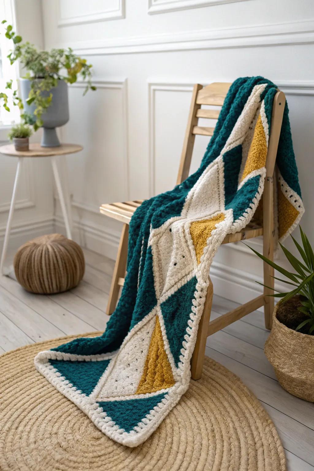 Wrap your little one in the luxury of velvet with this beautifully crafted crochet baby blanket.