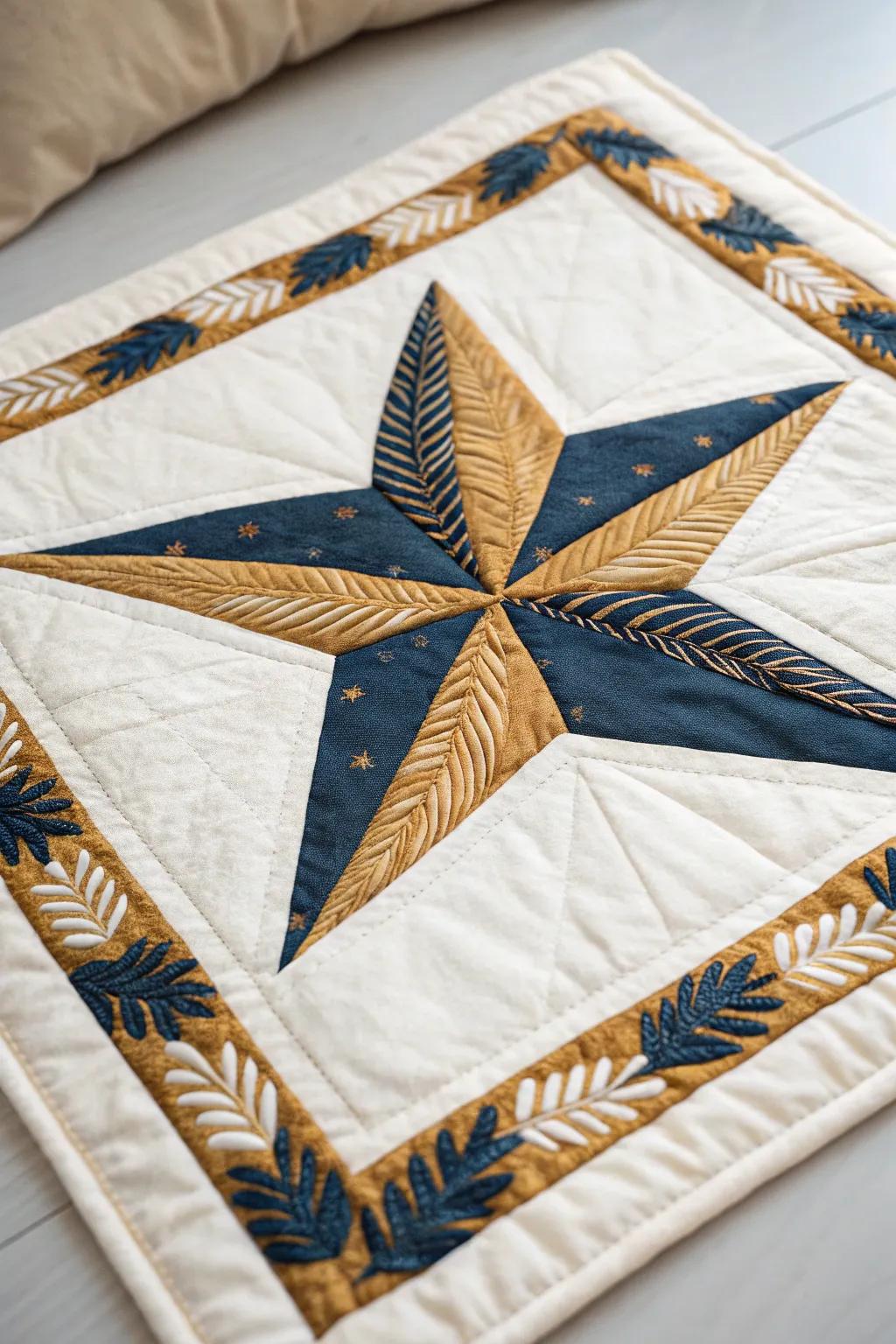 Elevate your quilting with elegant feathered edges - where timeless craftsmanship meets modern simplicity.