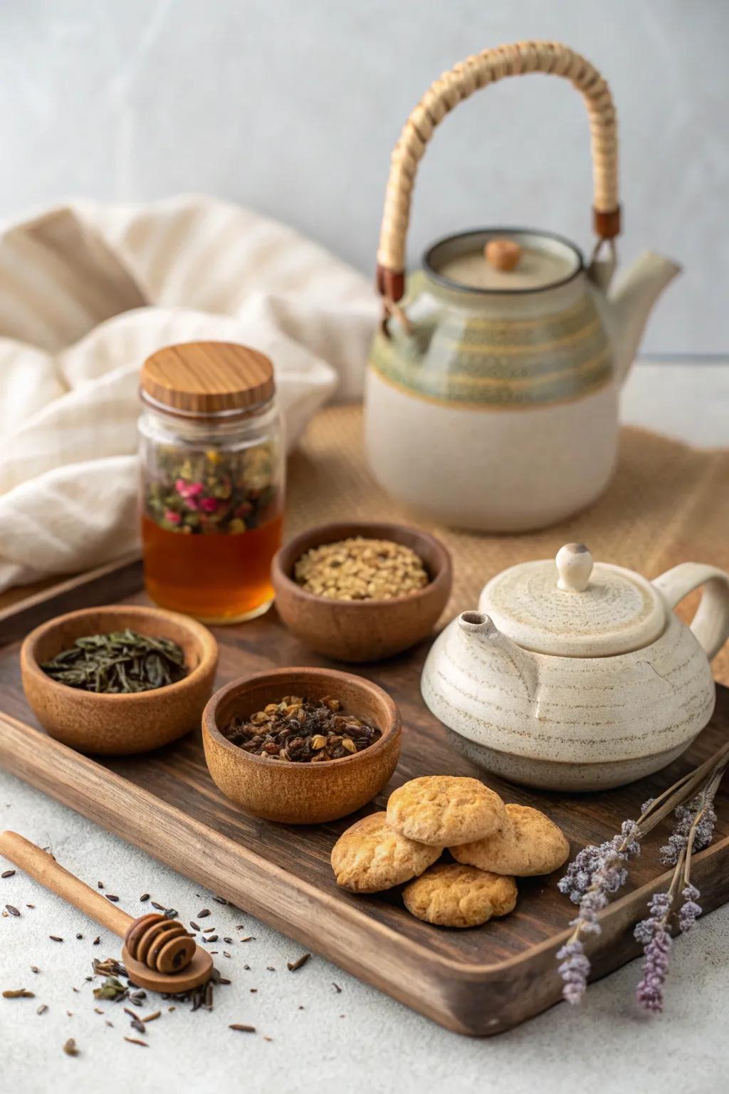 Indulge in a Tea Lover's Dream: A beautifully curated board for moments of pure relaxation and delight. ☕✨ #TeaTimeBliss #ScandinavianBoho