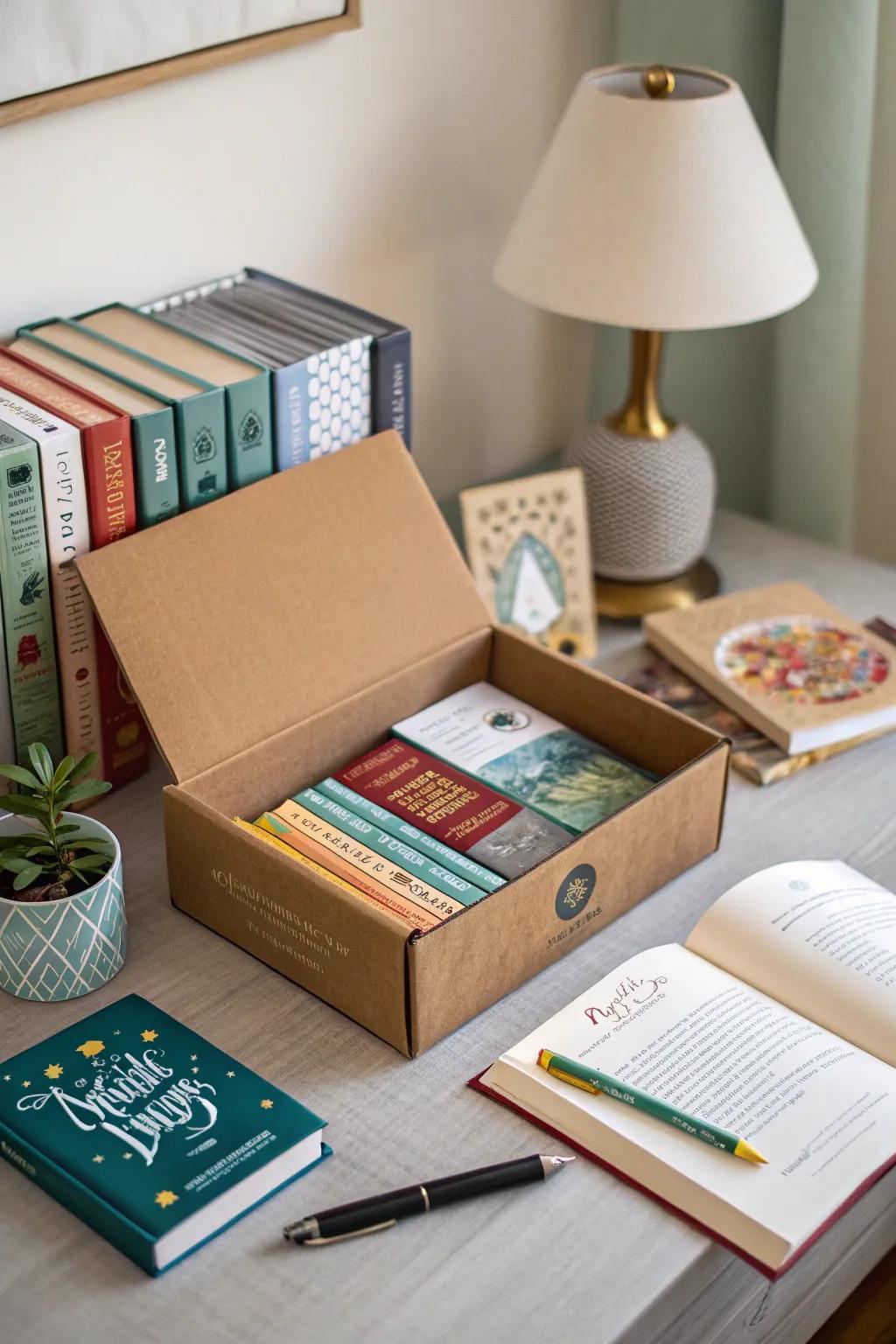 A book subscription box is the gift that keeps on giving each month.