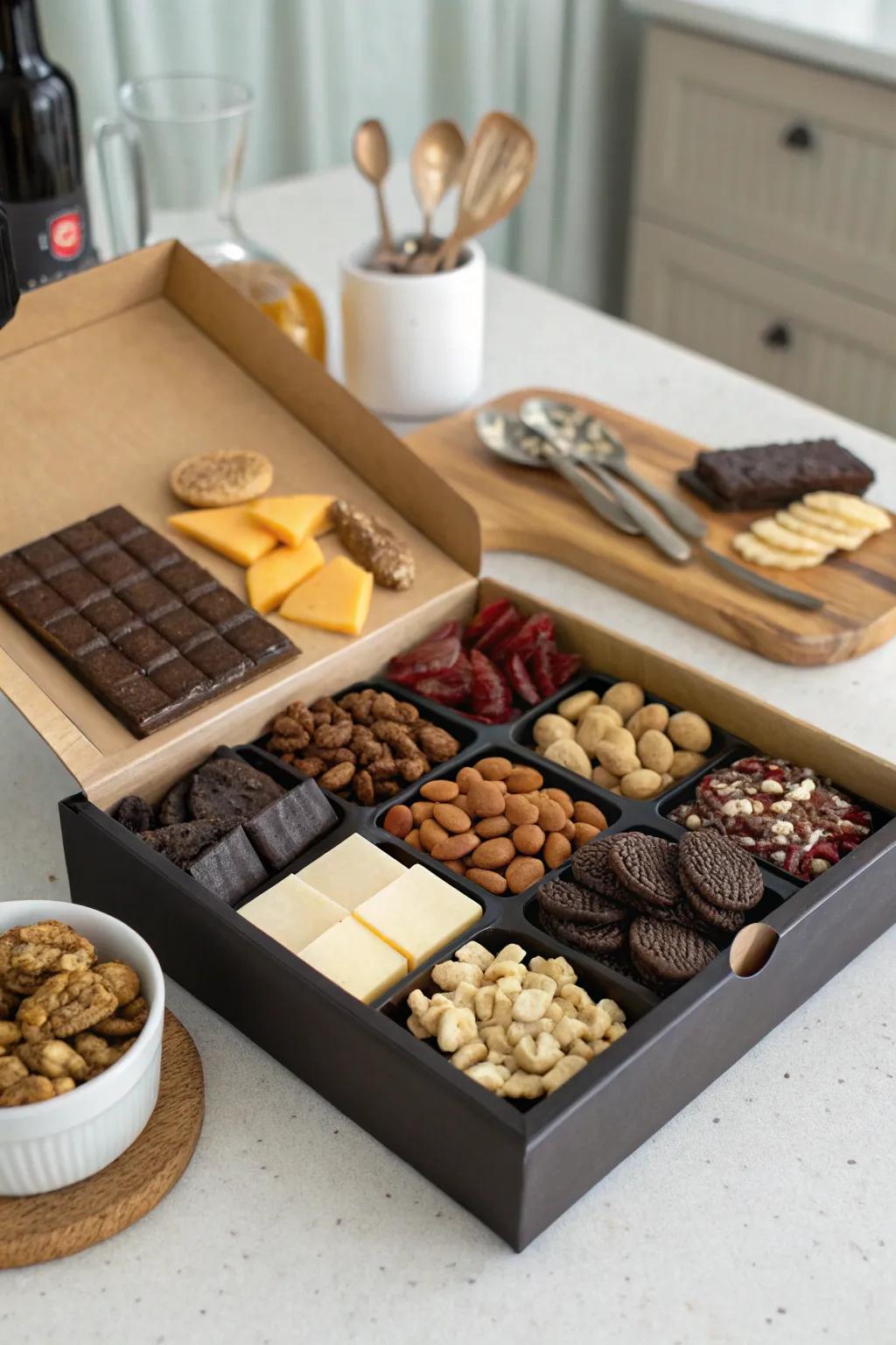 A gourmet snack box is a delicious surprise for any occasion.