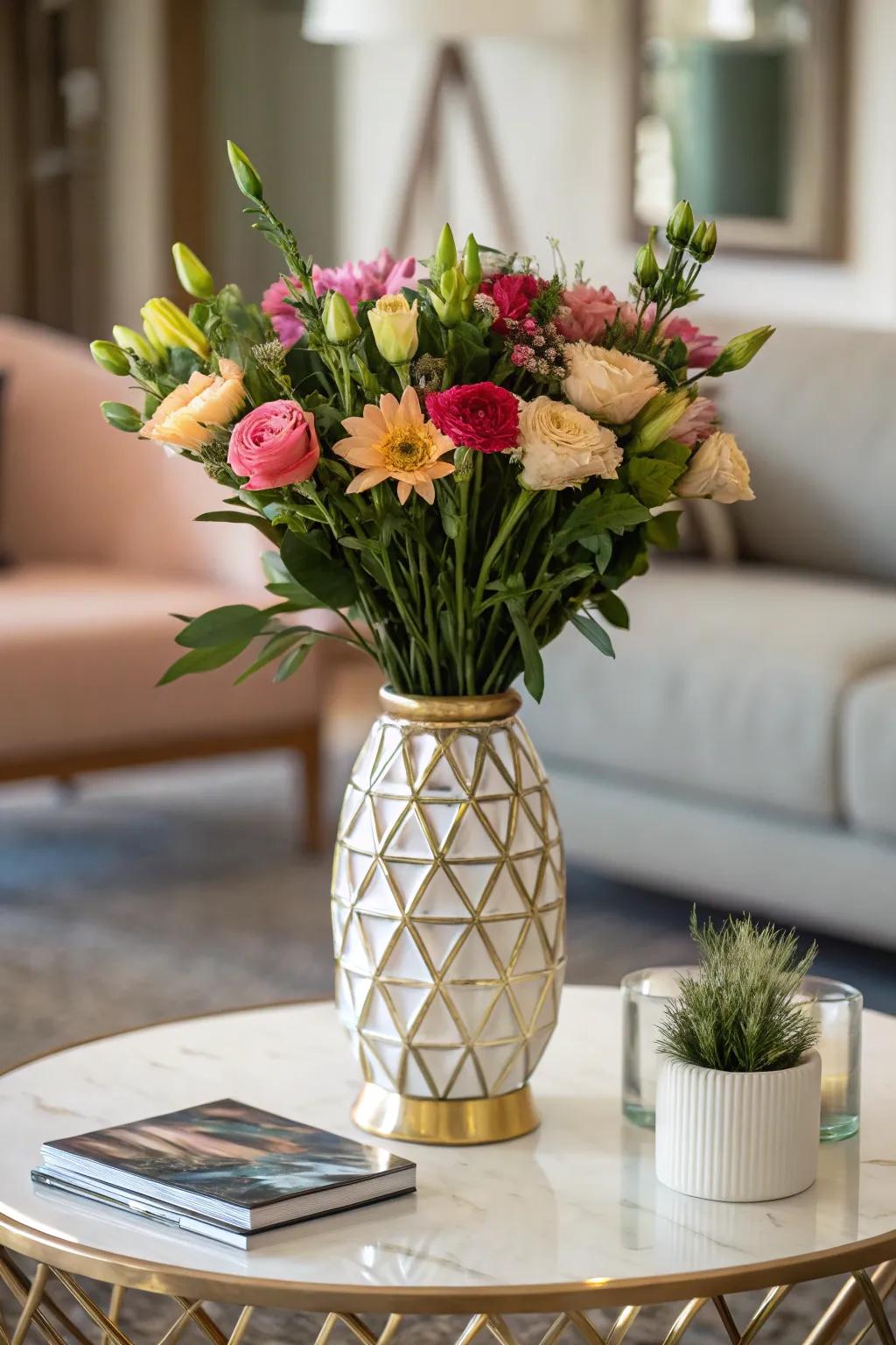 A stylish vase that complements any home decor.