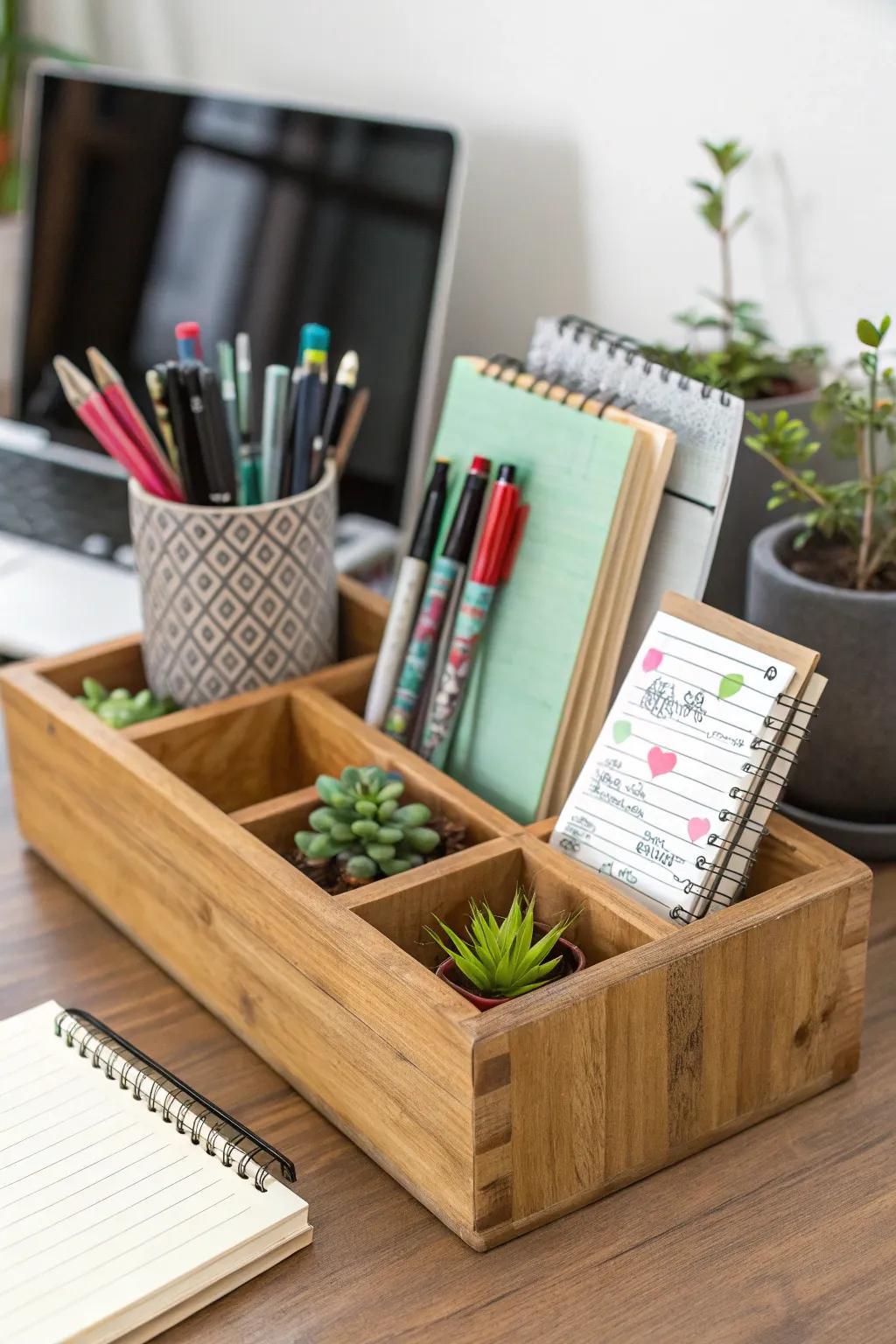 A tidy desk is a happy desk with stylish organizers.