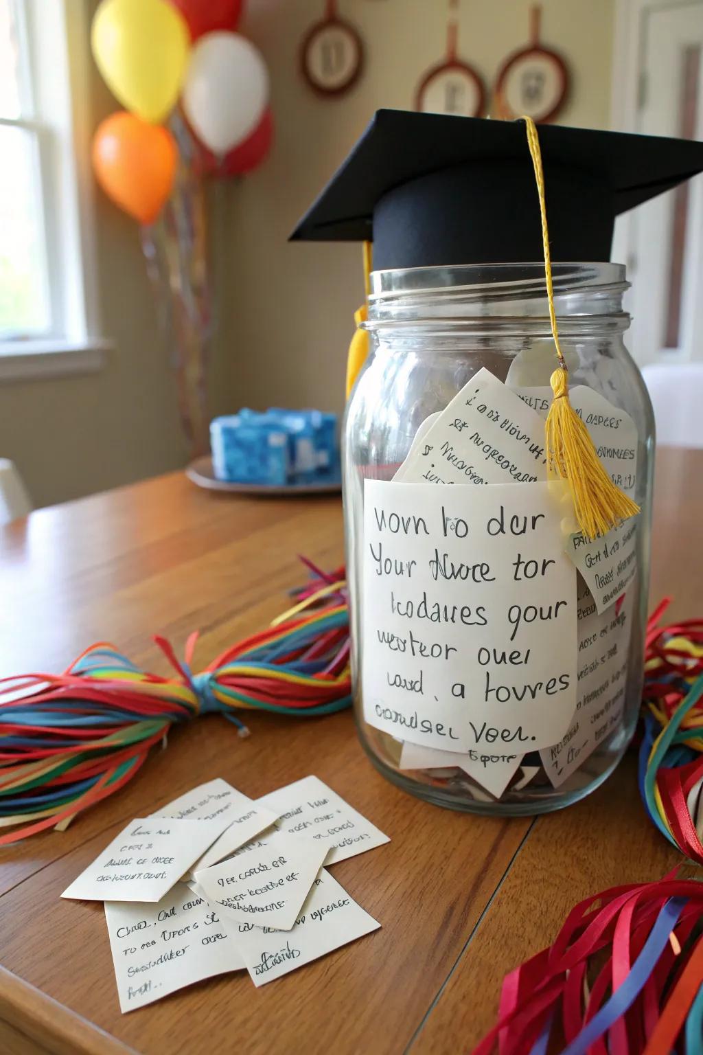 Collect heartfelt advice with a wisdom jar.