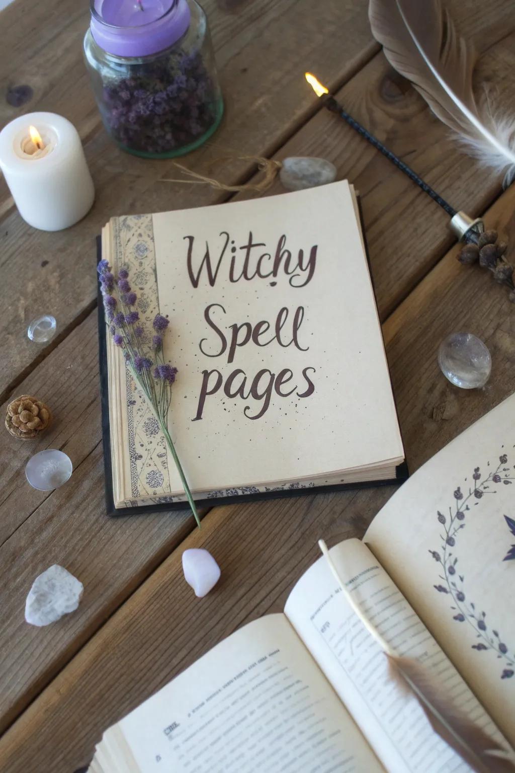 Capture the magic of the season with your own witchy spell pages! 🍂✨ #JunkJournal #WitchyVibes #CraftYourMagic