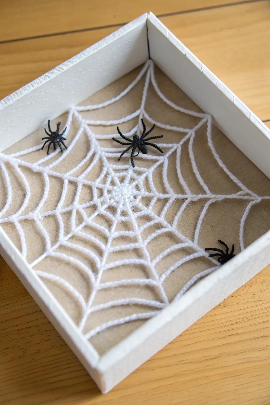 Unveil the charm of Halloween with a handcrafted spider web surprise!