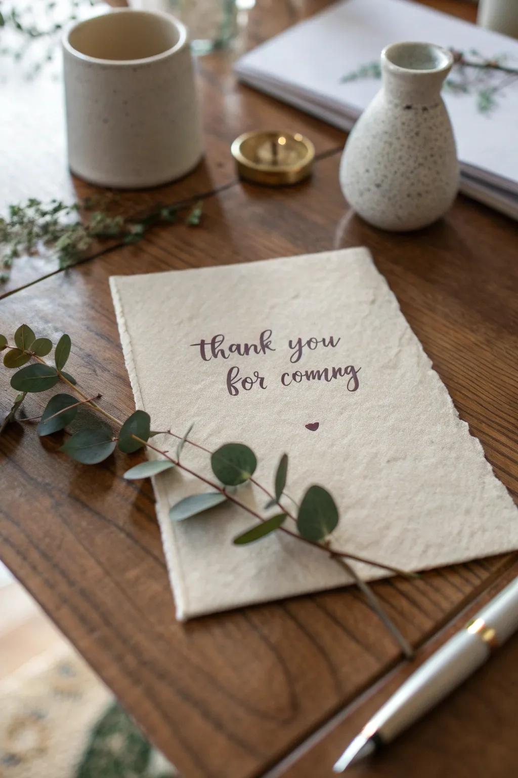 Add a personal touch to your gatherings with elegantly handwritten menu notes. Simple, yet meaningful.