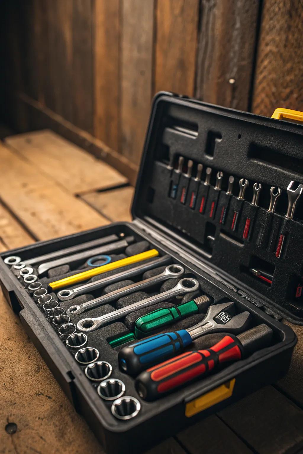 Transform your toolbox into a masterpiece of organization with color-coded precision.